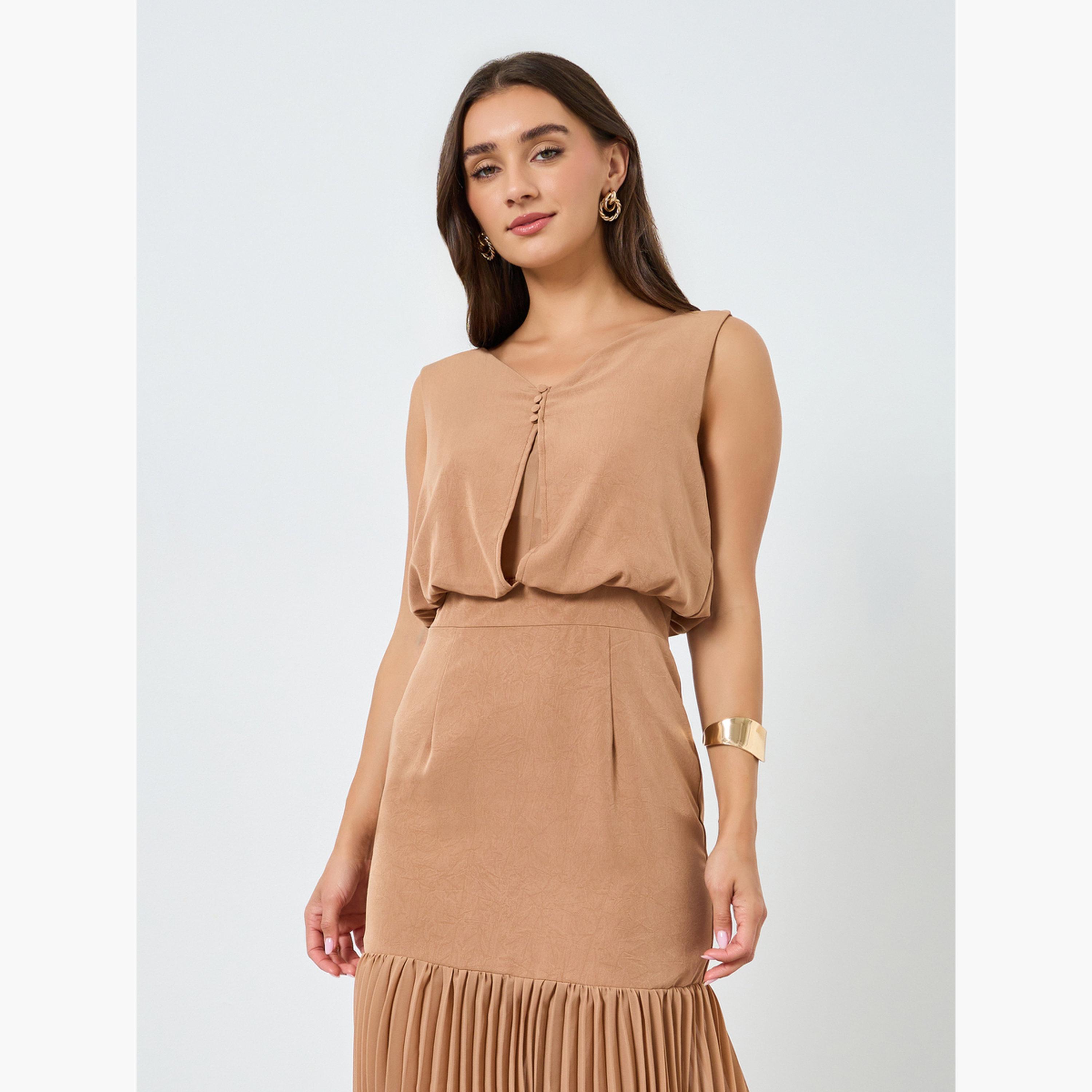 فستان ميدي ضيق بلا أكمام-women-clothing-dresses-image-2