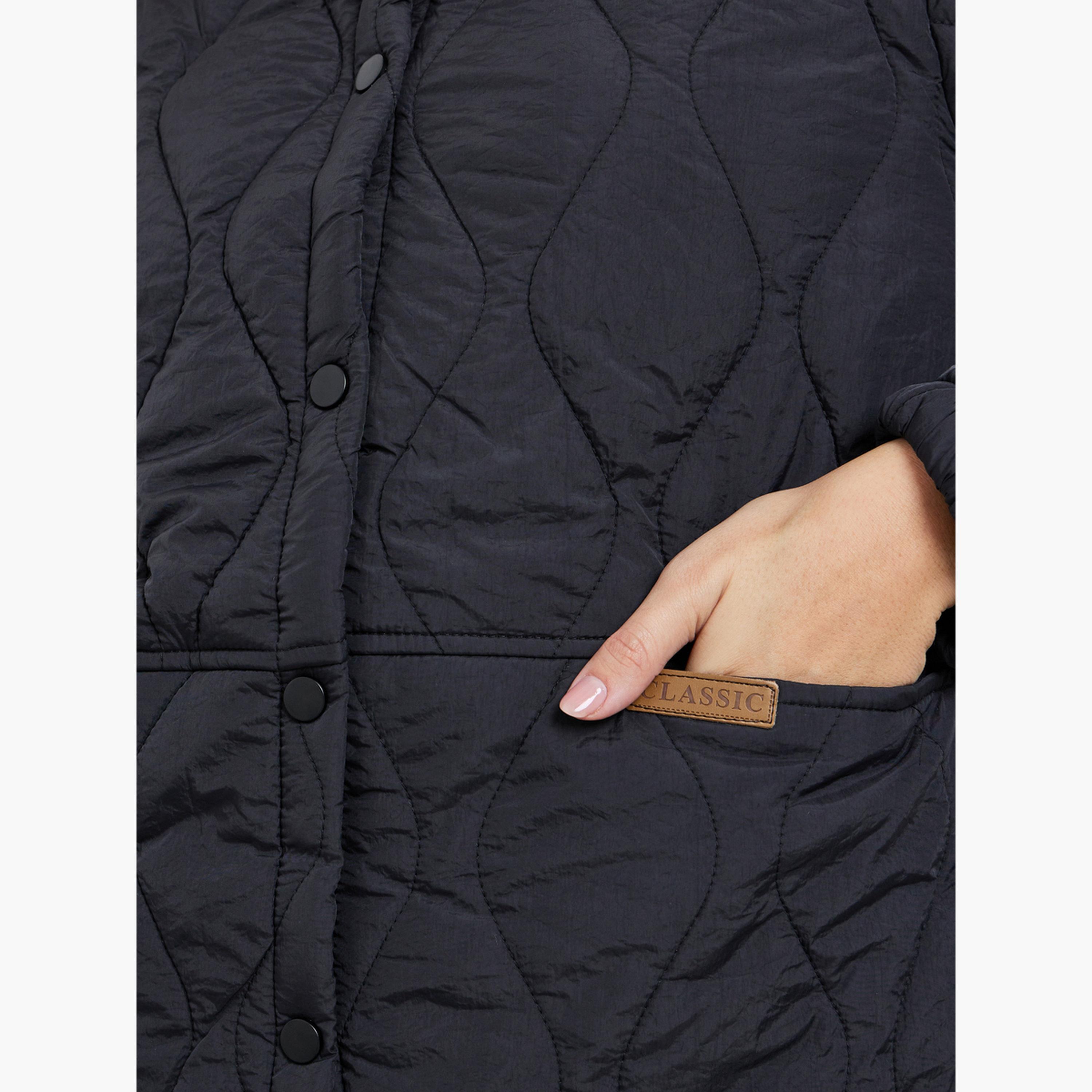 ستايلي - سترة مبطنة مريحة لون أسود-women-winterwear-coatsandjackets-coats-image-4