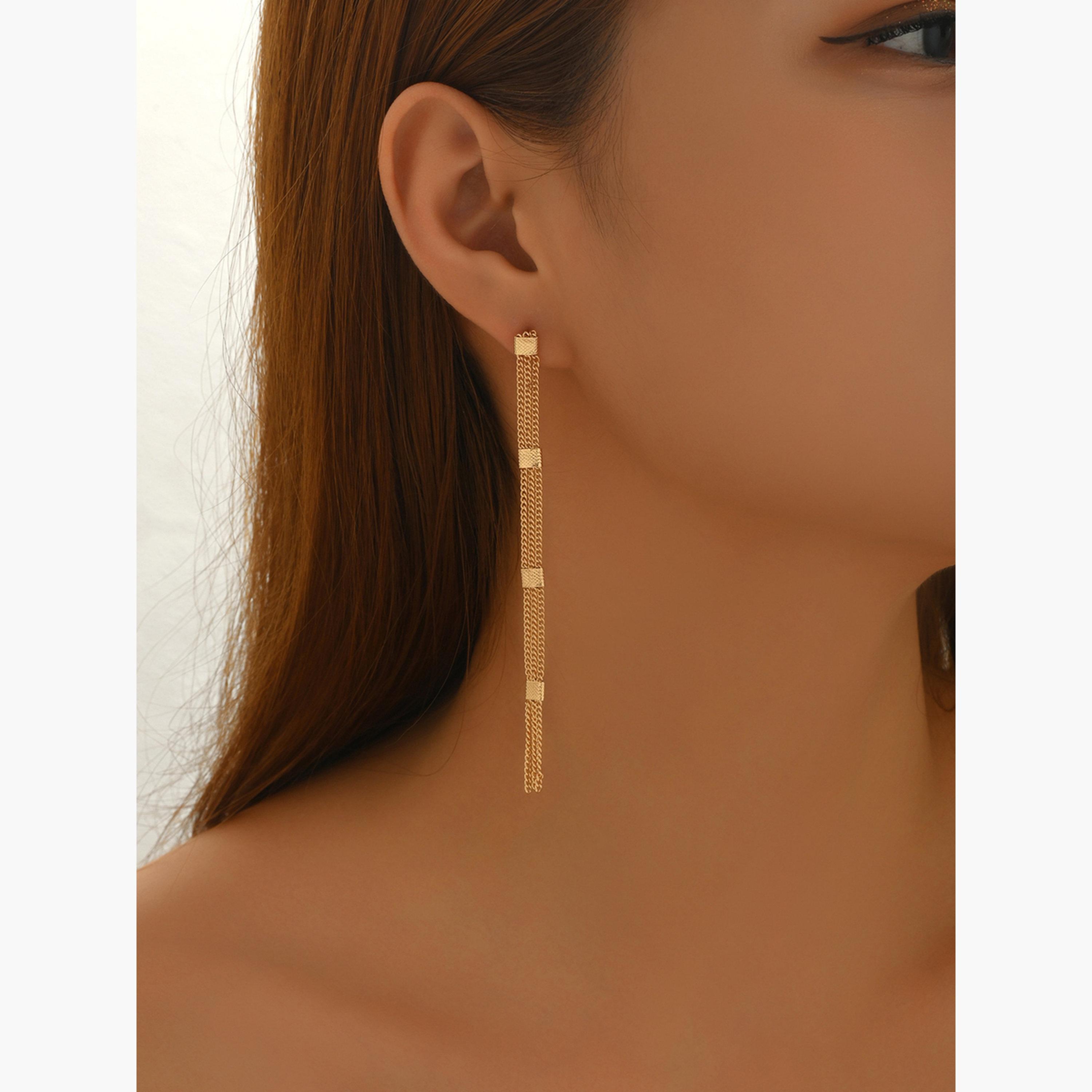 تيك تو - أقراط ذهبية نسائية-women-watchesandjewellery-jewellery-earrings-image-3