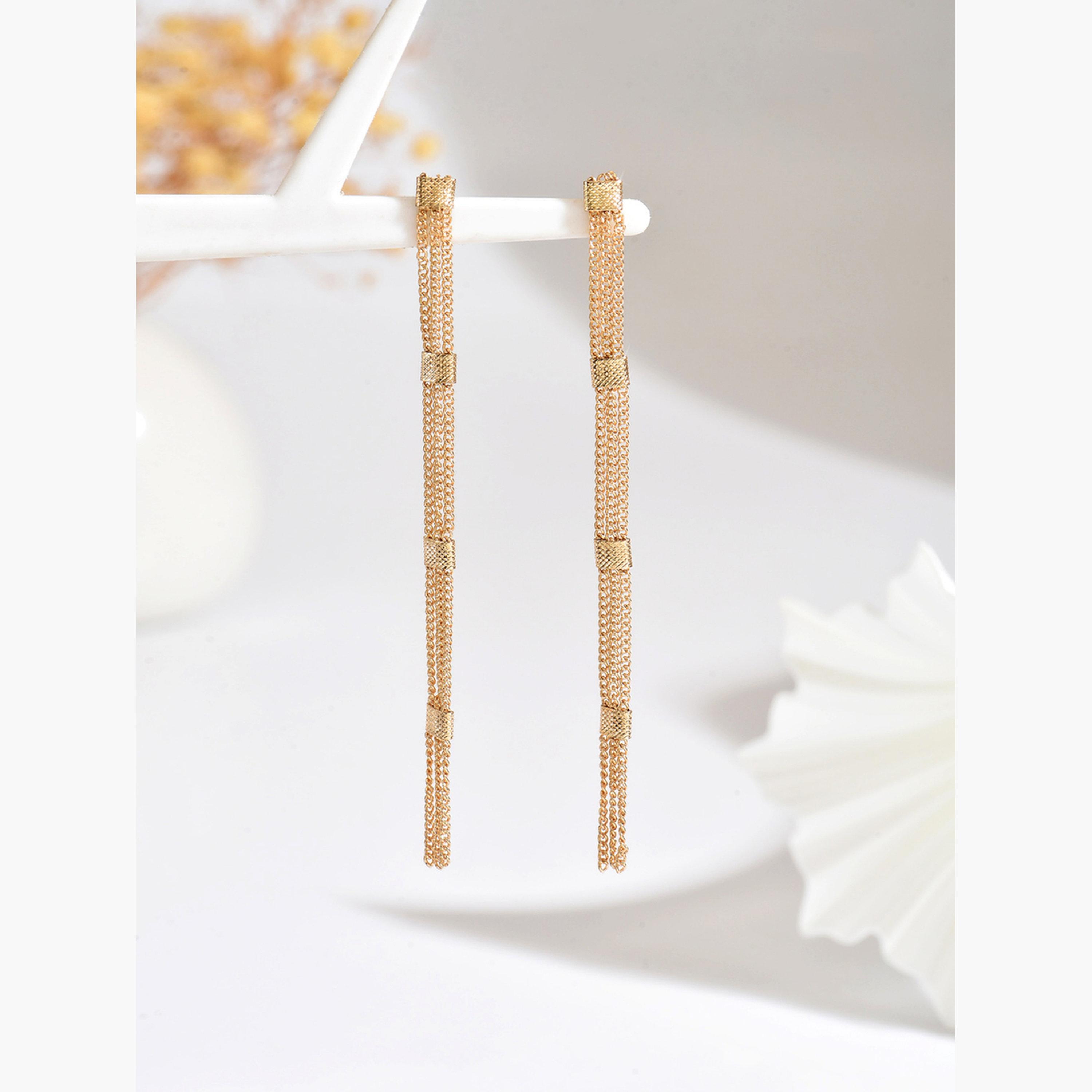 تيك تو - أقراط ذهبية نسائية-women-watchesandjewellery-jewellery-earrings-image-4