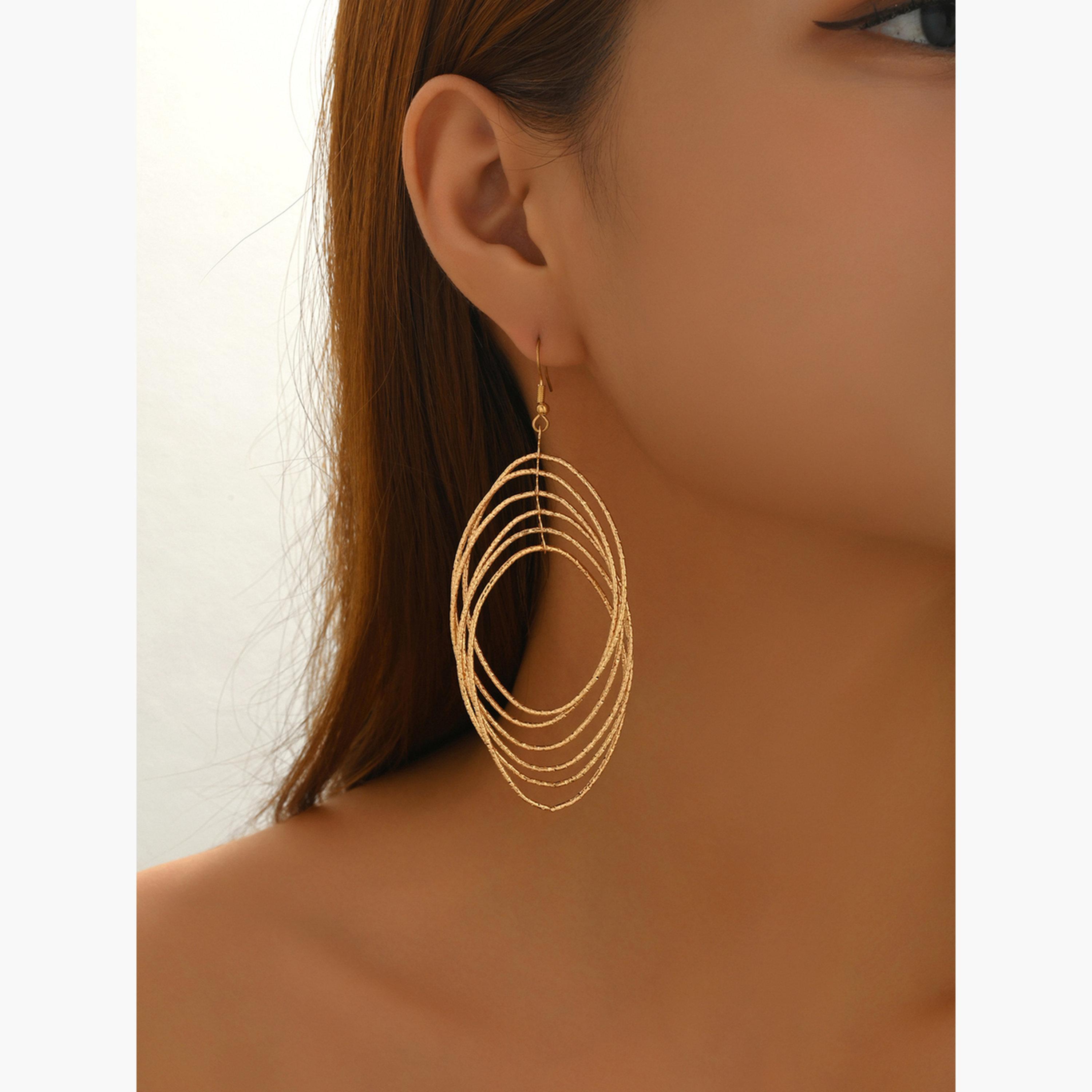 Take Two Women's Metal Dangle Earrings-women-watchesandjewellery-jewellery-earrings-image-3