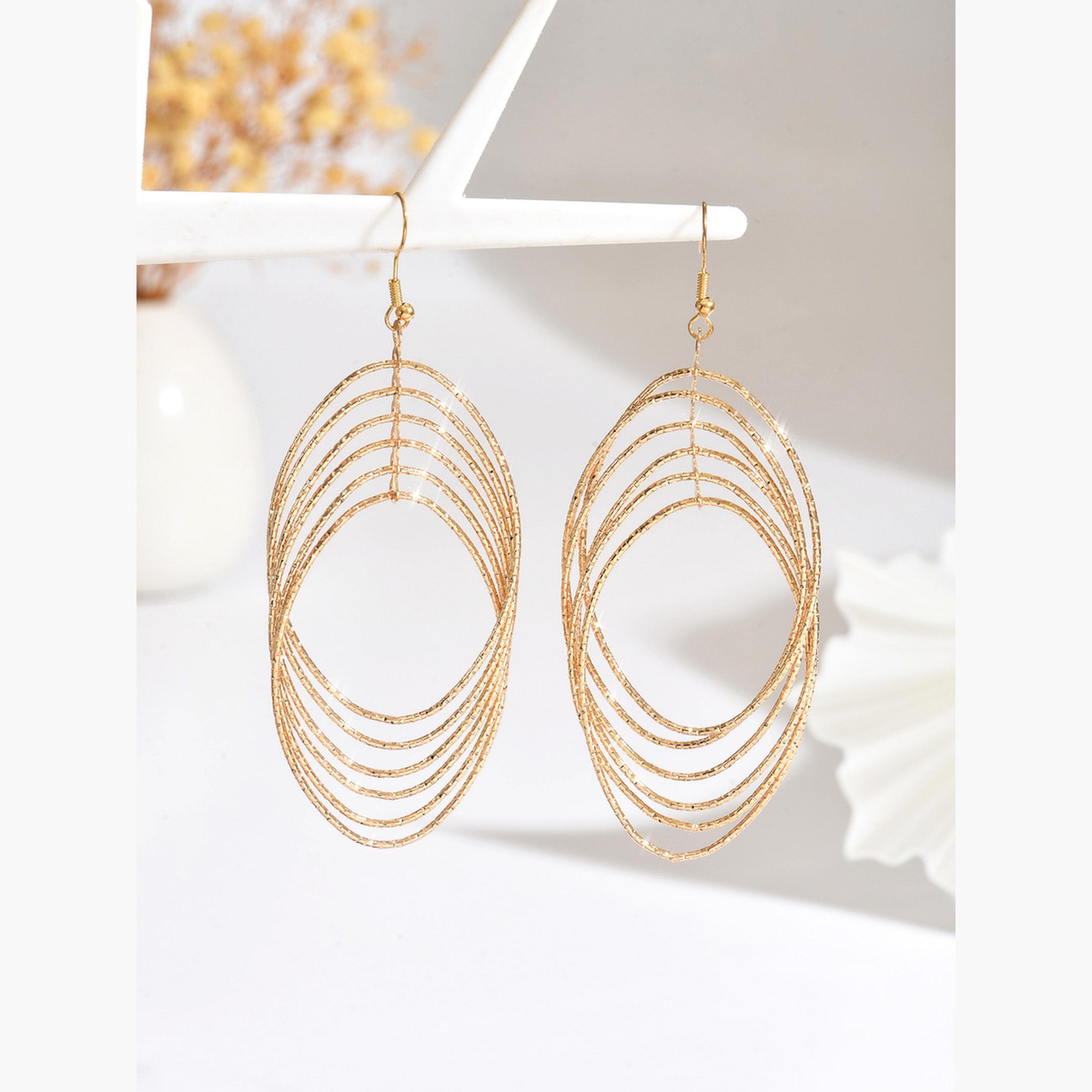 Take Two Women's Metal Dangle Earrings-women-watchesandjewellery-jewellery-earrings-image-4
