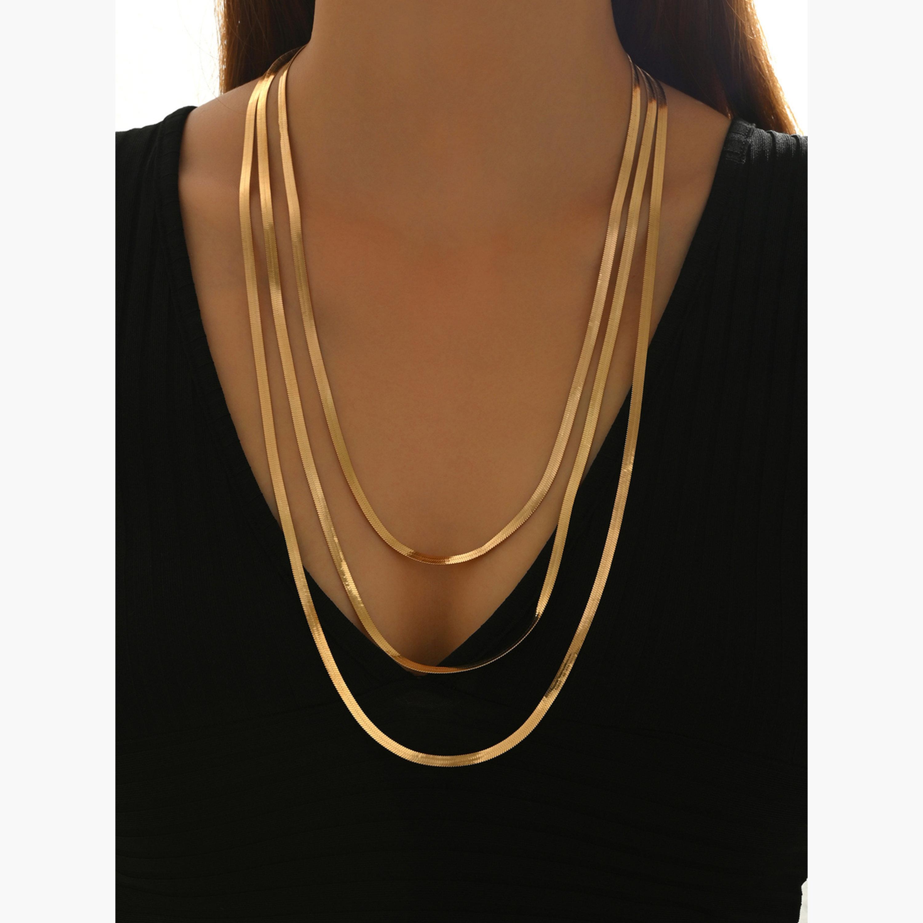 تيك تو - قلادة ذهبية متعدد ةالطبقات تصميم ثعبان-women-watchesandjewellery-jewellery-necklacesandpendants-image-3