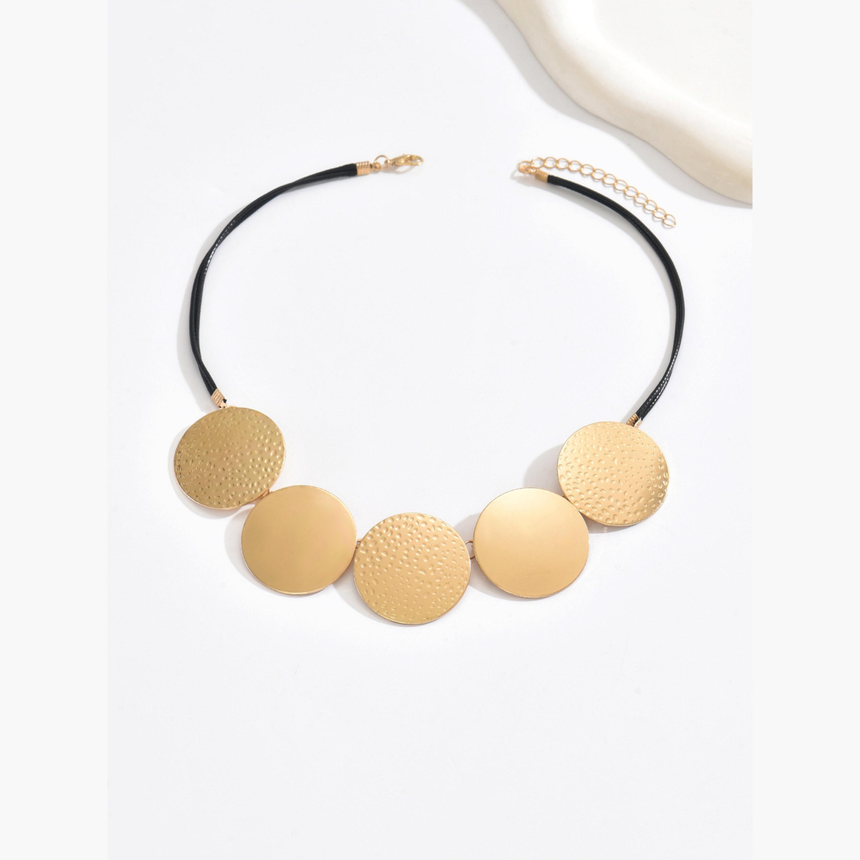 Take Two Gold Metal Round Necklace-women-watchesandjewellery-jewellery-necklacesandpendants-image-1