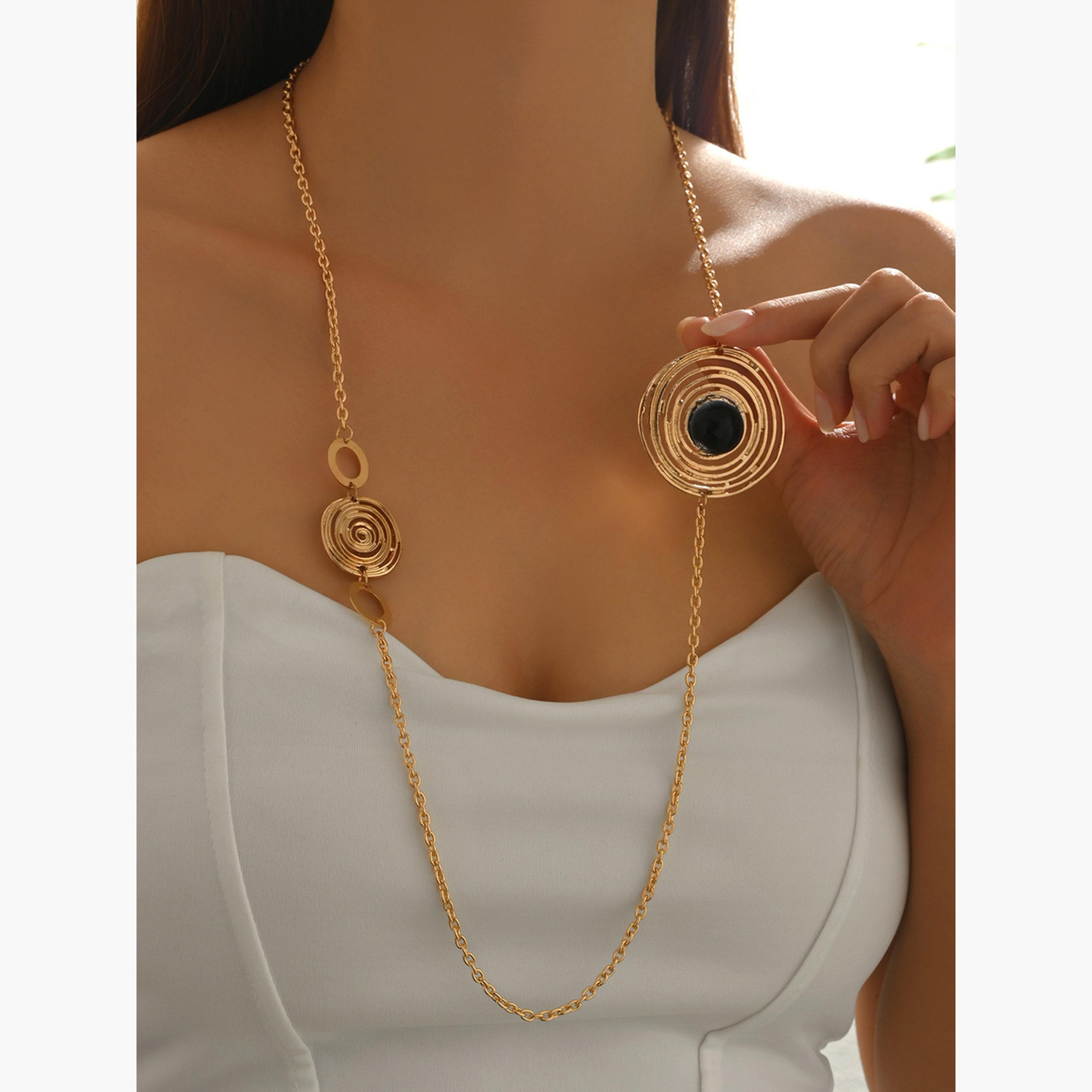 Take Two Metal Asymmetrical Geometric Necklace-women-watchesandjewellery-jewellery-necklacesandpendants-image-4