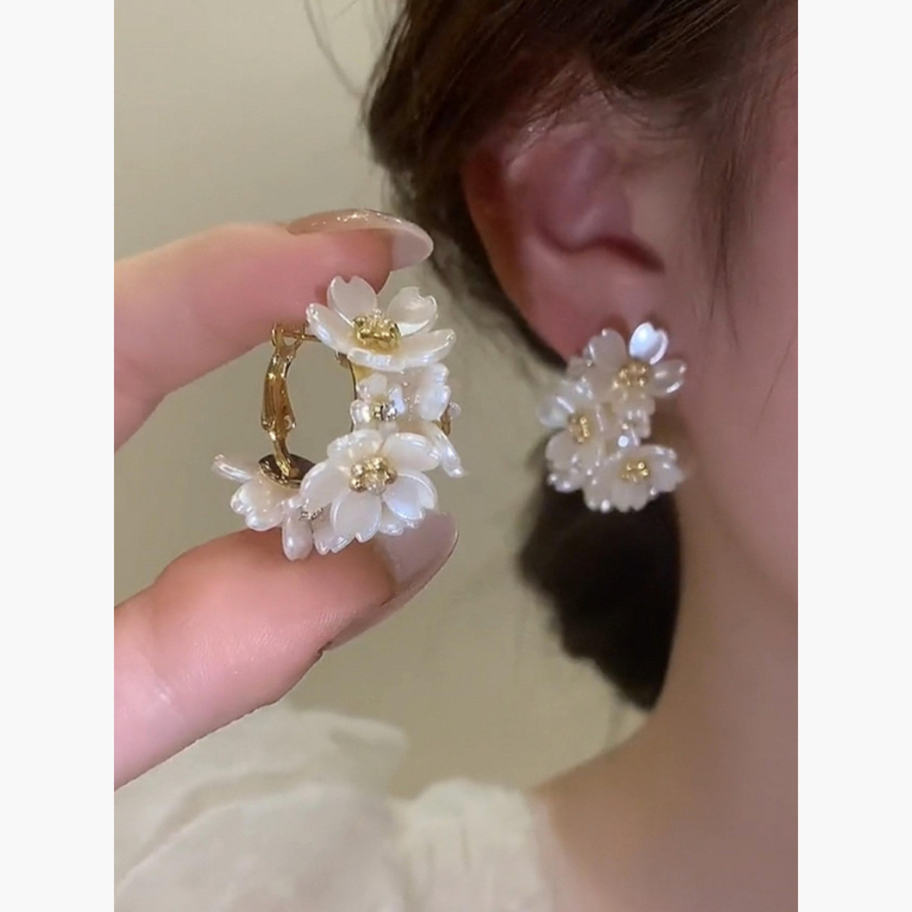Take Two Women's 3D Flower Earrings-women-watchesandjewellery-jewellery-earrings-image-2