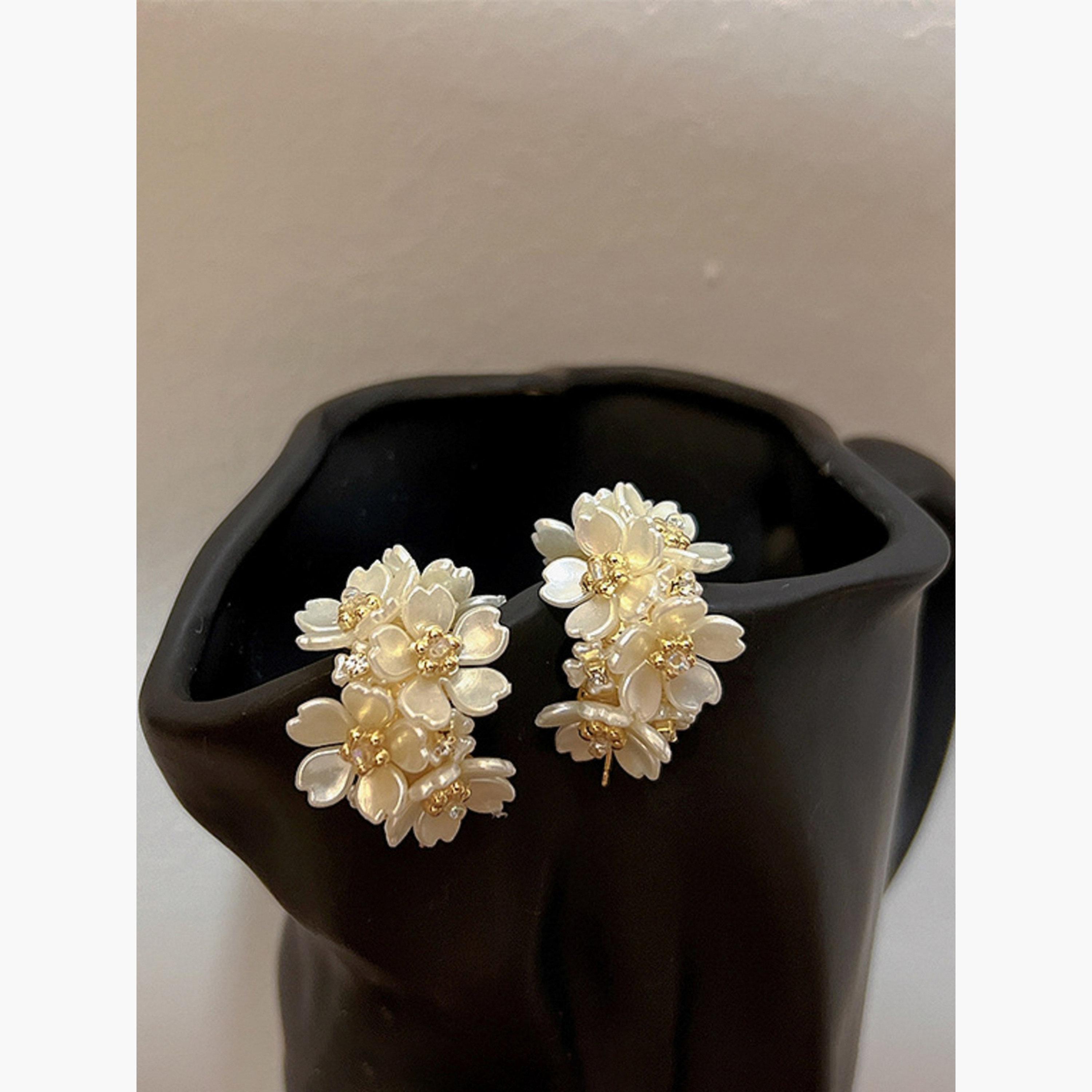 Take Two Women's 3D Flower Earrings-women-watchesandjewellery-jewellery-earrings-image-4