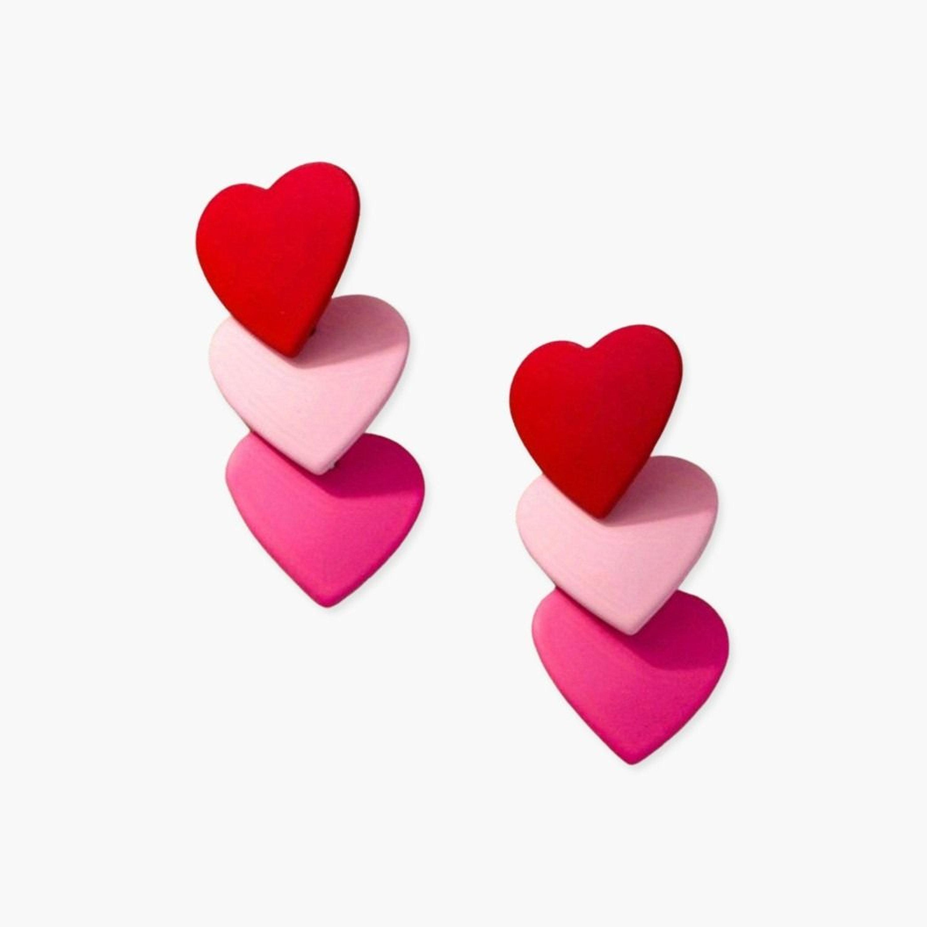 Take Two Women's Heart-Shaped Earrings-women-watchesandjewellery-jewellery-earrings-image-1