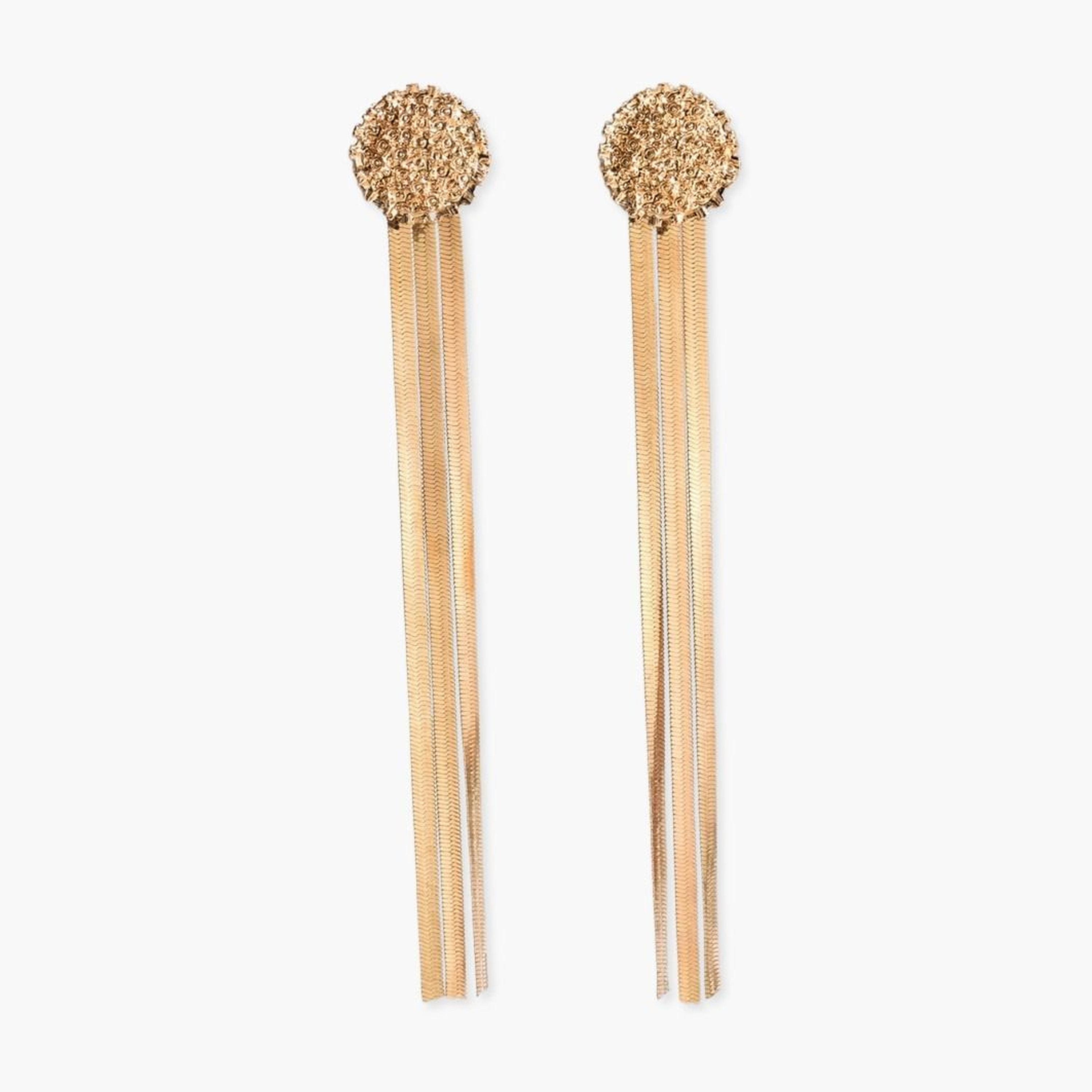 Take Two Women's Metal Tassel Chain Earrings-women-watchesandjewellery-jewellery-earrings-image-1