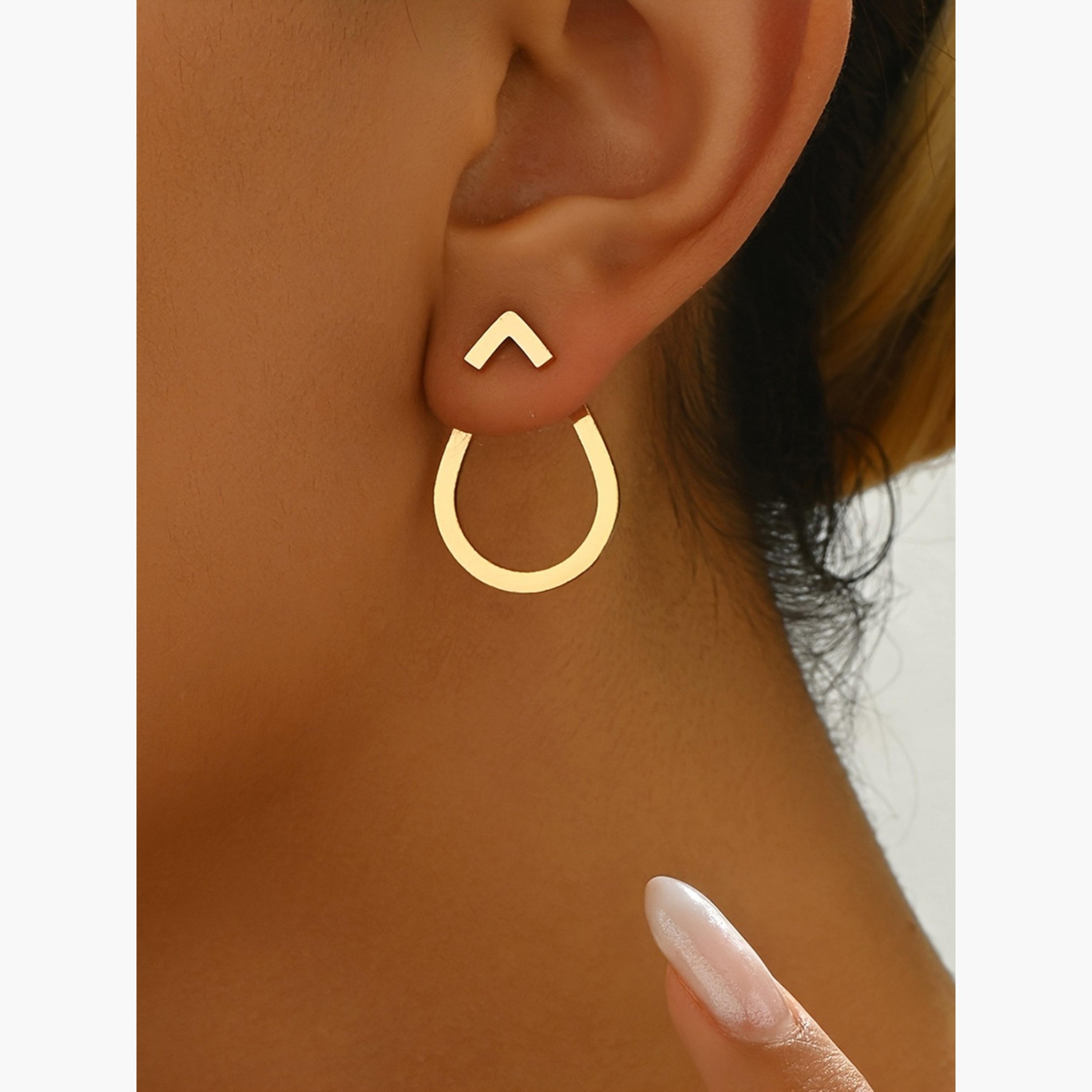Take Two Women's Metal Geometric Earrings-women-watchesandjewellery-jewellery-earrings-image-2