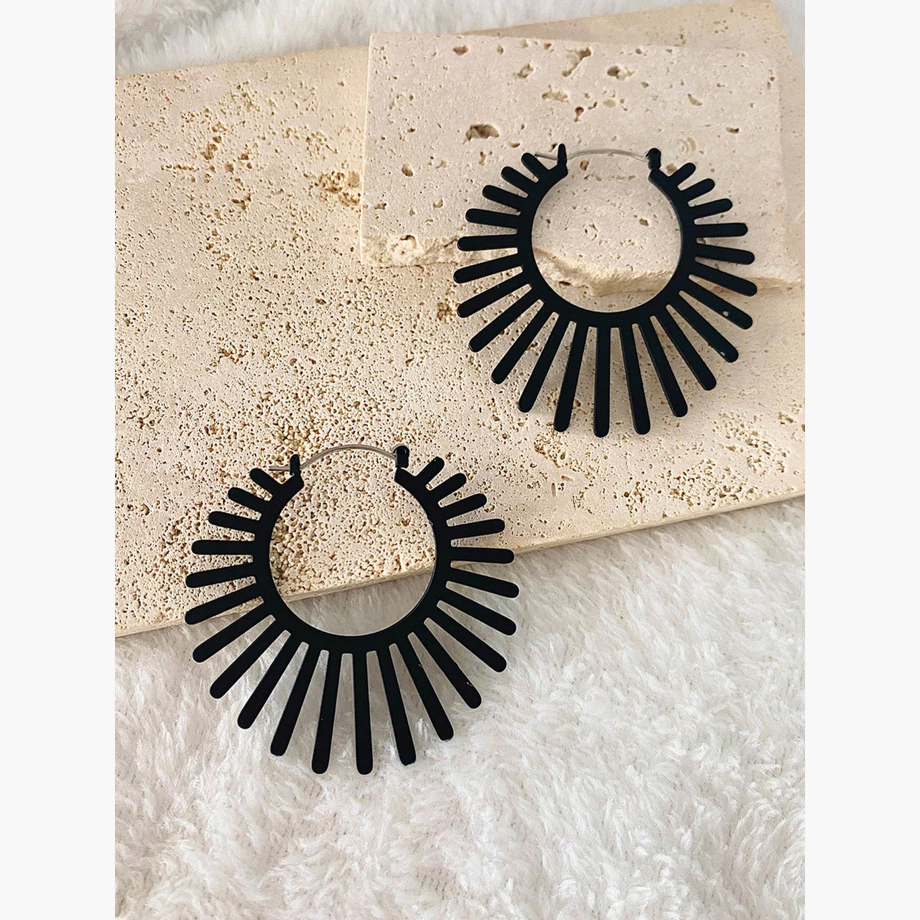 Take Two Women's Radial Hoop Earrings-women-watchesandjewellery-jewellery-earrings-image-3
