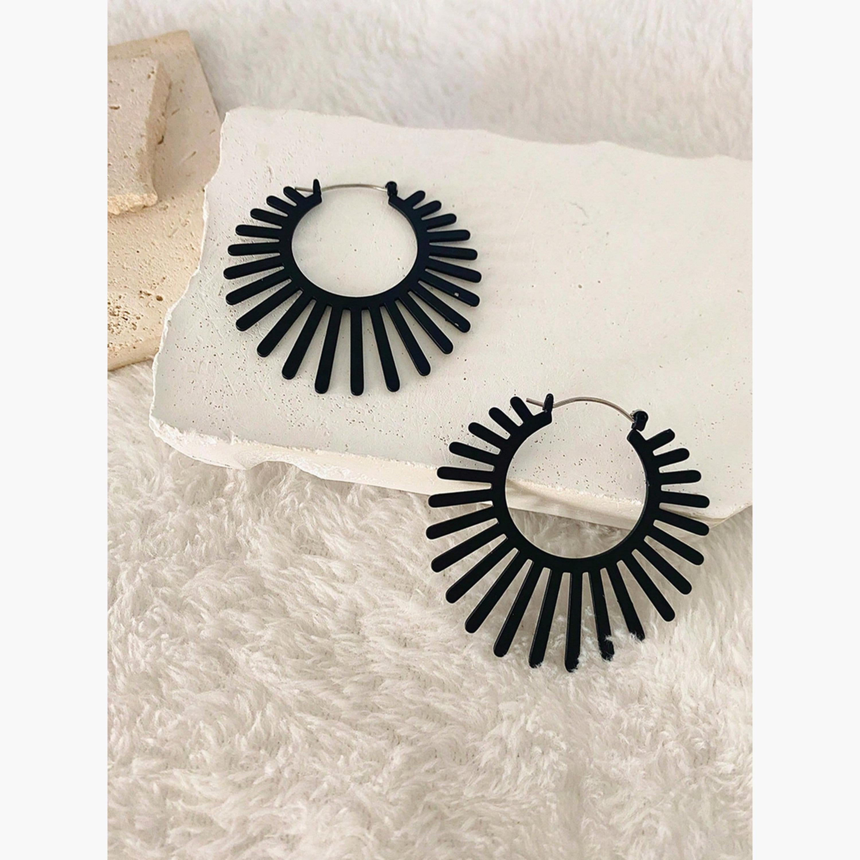 Take Two Women's Radial Hoop Earrings-women-watchesandjewellery-jewellery-earrings-image-4