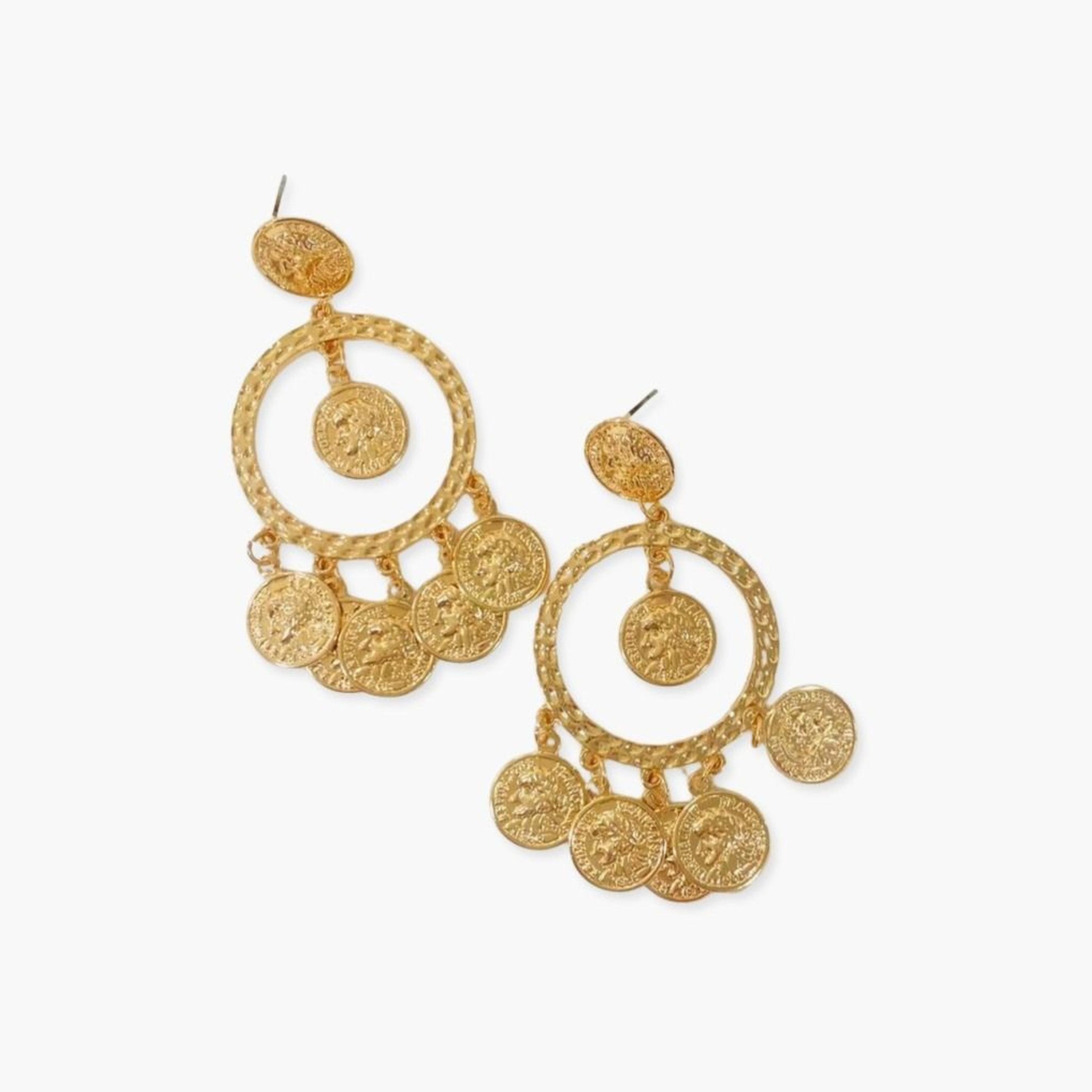 Take Two Women's Metal Round Dangle Earrings-women-watchesandjewellery-jewellery-earrings-image-1