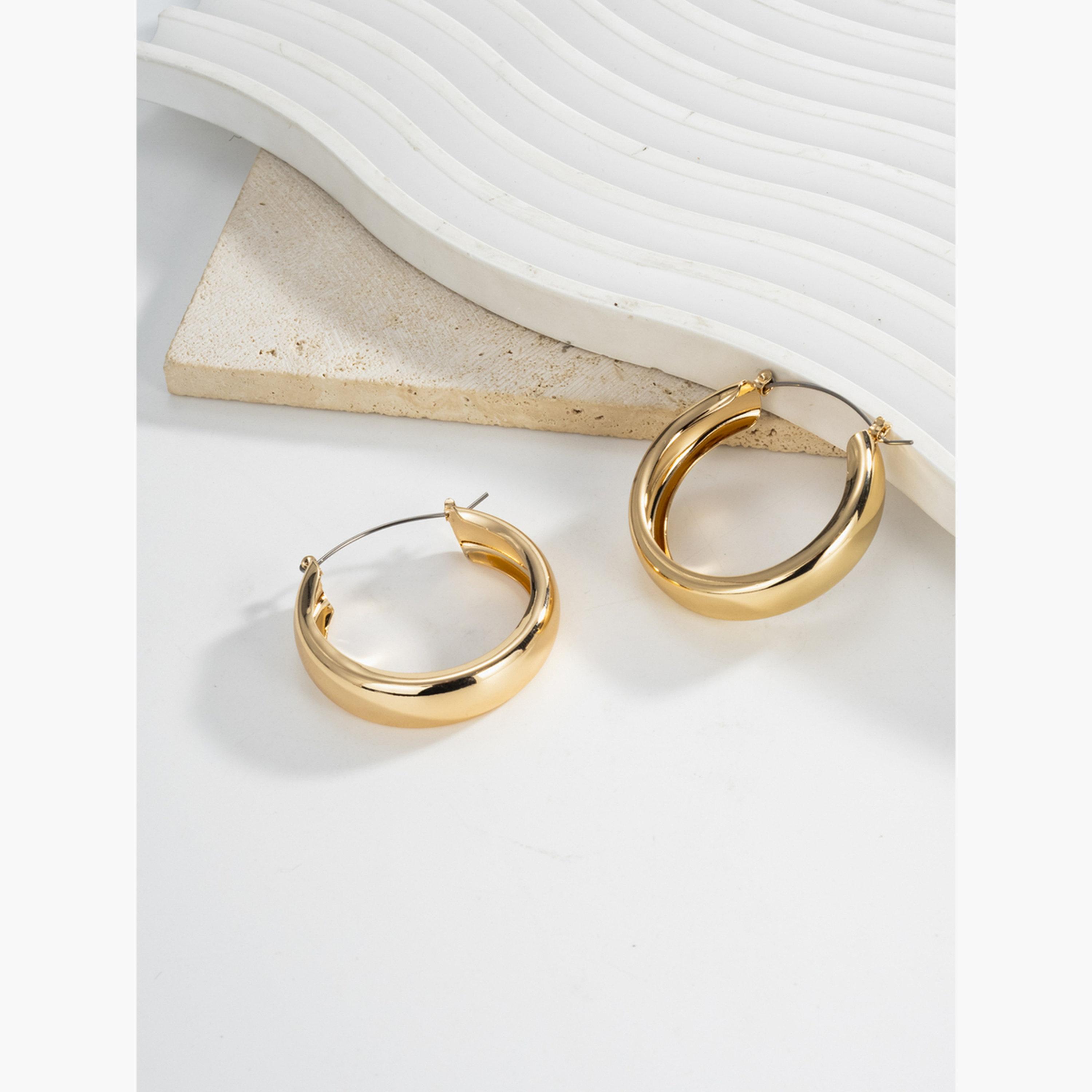Take Two Women's Metal Geometric Earrings-women-watchesandjewellery-jewellery-earrings-image-2