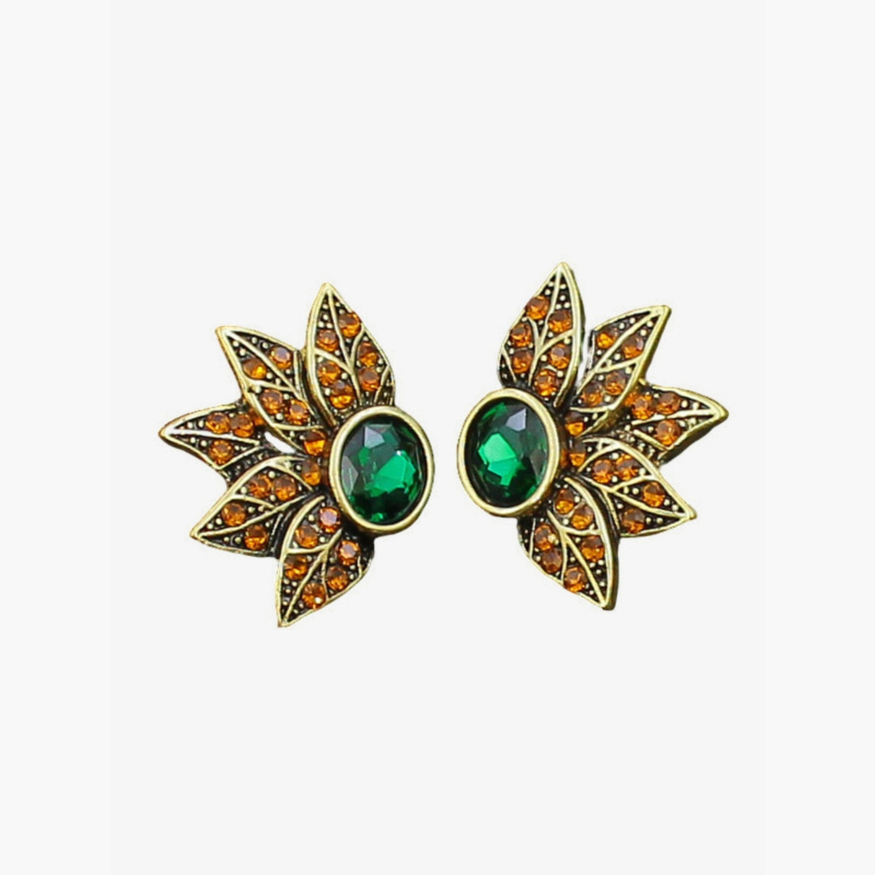 أقراط نسائية مرصعة بأحجار الراين والفيروز-women-watchesandjewellery-jewellery-earrings-image-1