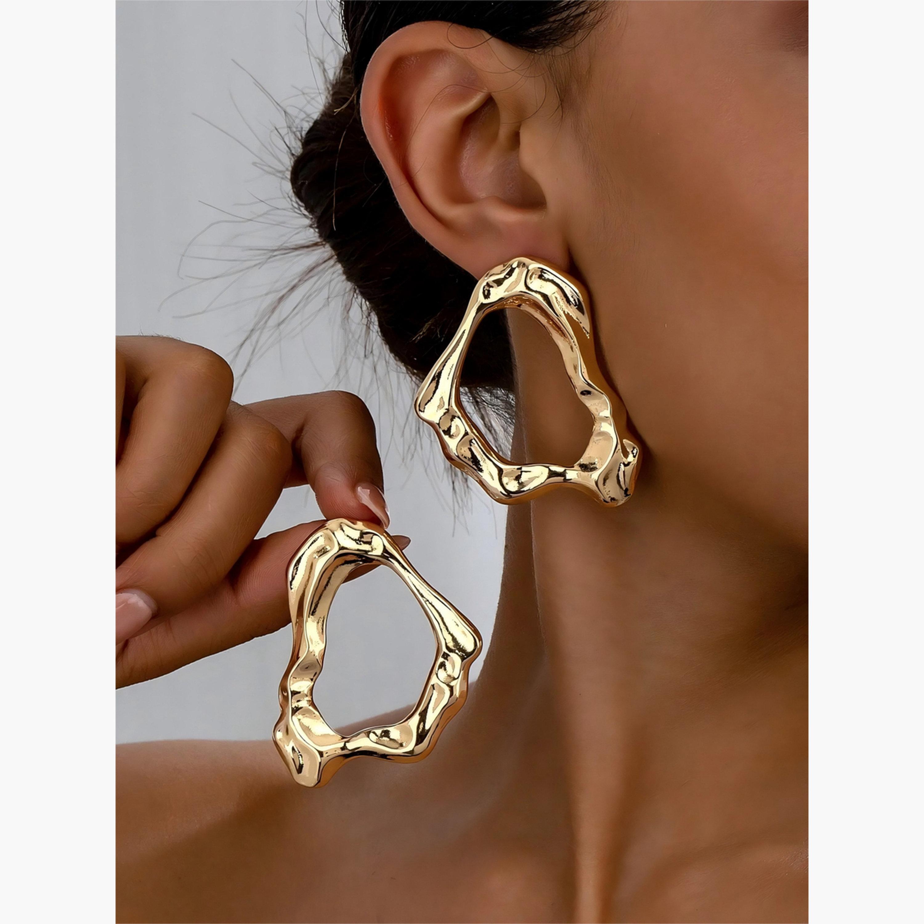 Take Two Women's Metal Geometric Earrings-women-watchesandjewellery-jewellery-earrings-image-2