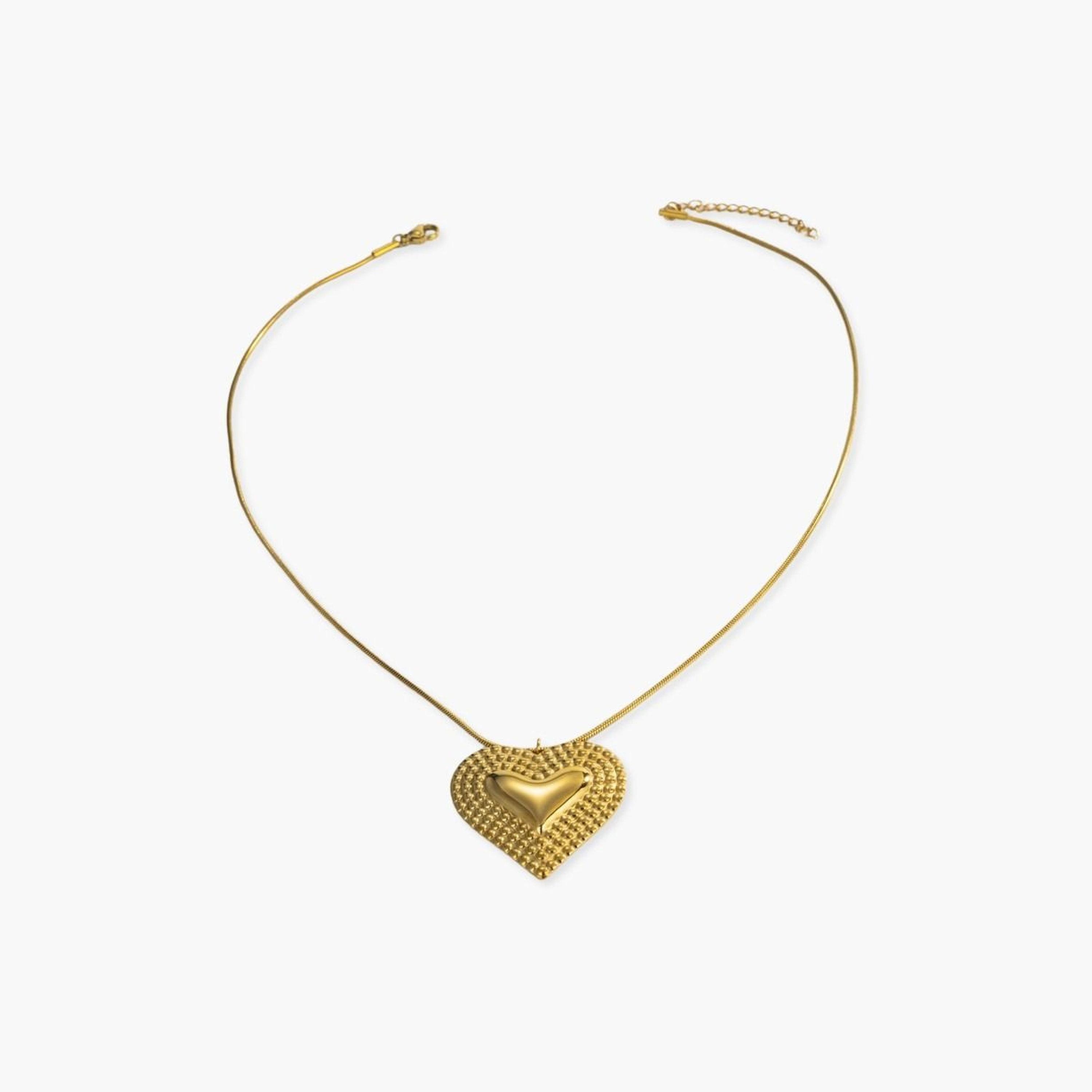 قلادة بتصميم قلب معدني للنساء من تيك تو-women-watchesandjewellery-jewellery-necklacesandpendants-image-1
