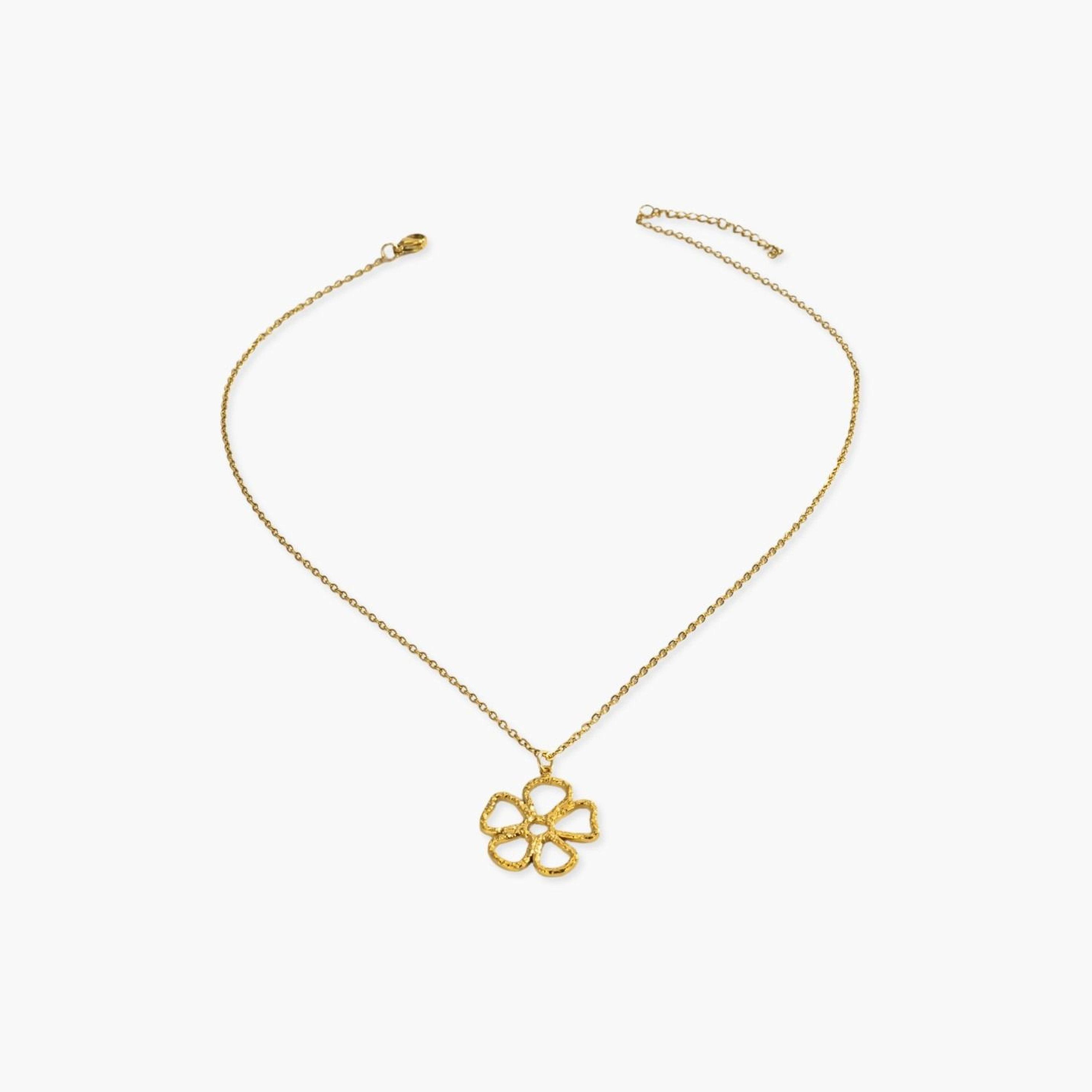 Take Two Women Metal Hollow Floral Pendant Necklace-women-watchesandjewellery-jewellery-necklacesandpendants-image-1