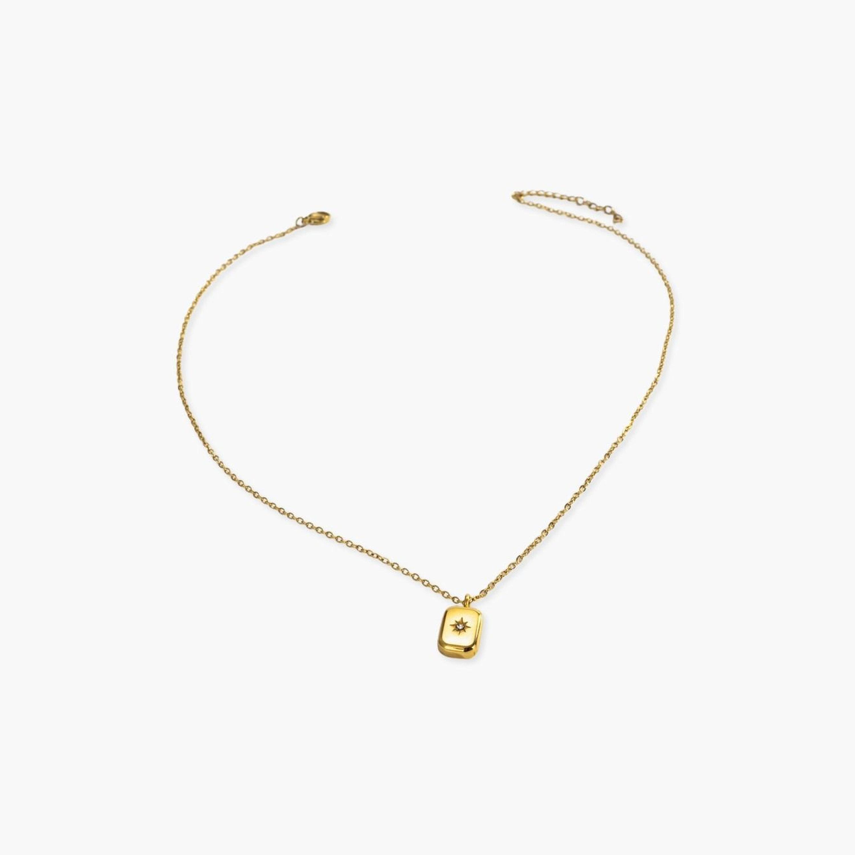 Take Two Women Gold Square Pendant Necklace-women-watchesandjewellery-jewellery-necklacesandpendants-image-1