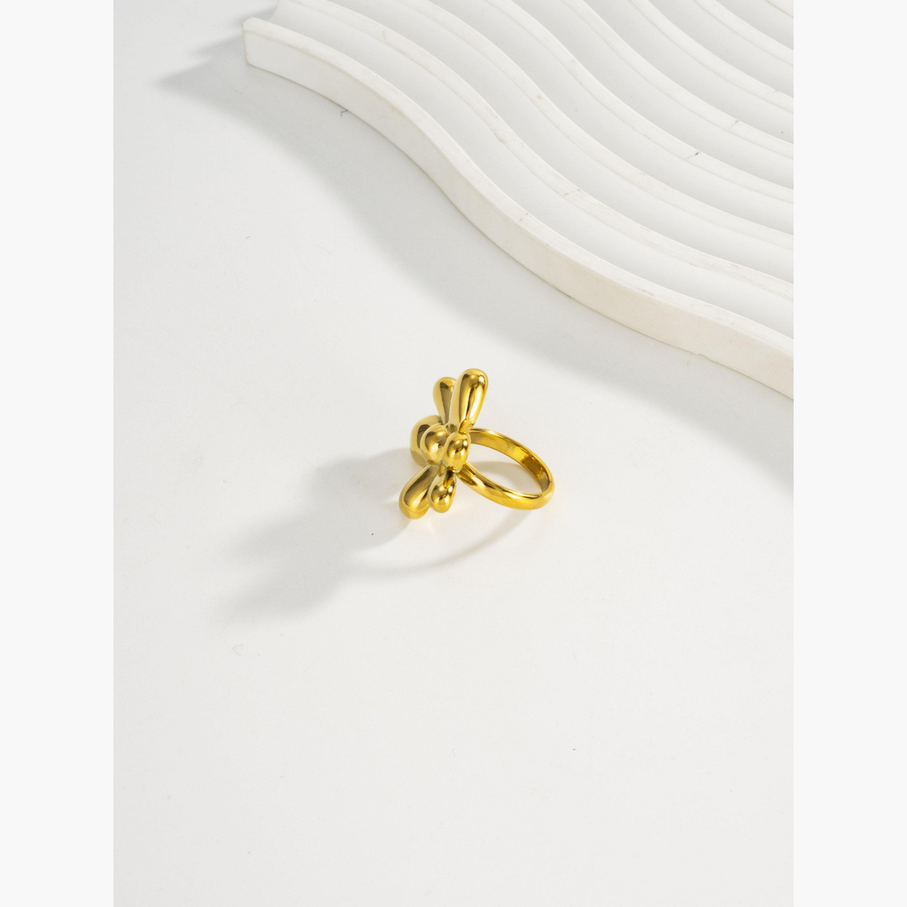 Take Two Women Gold Floral Design Ring-women-watchesandjewellery-jewellery-rings-image-2