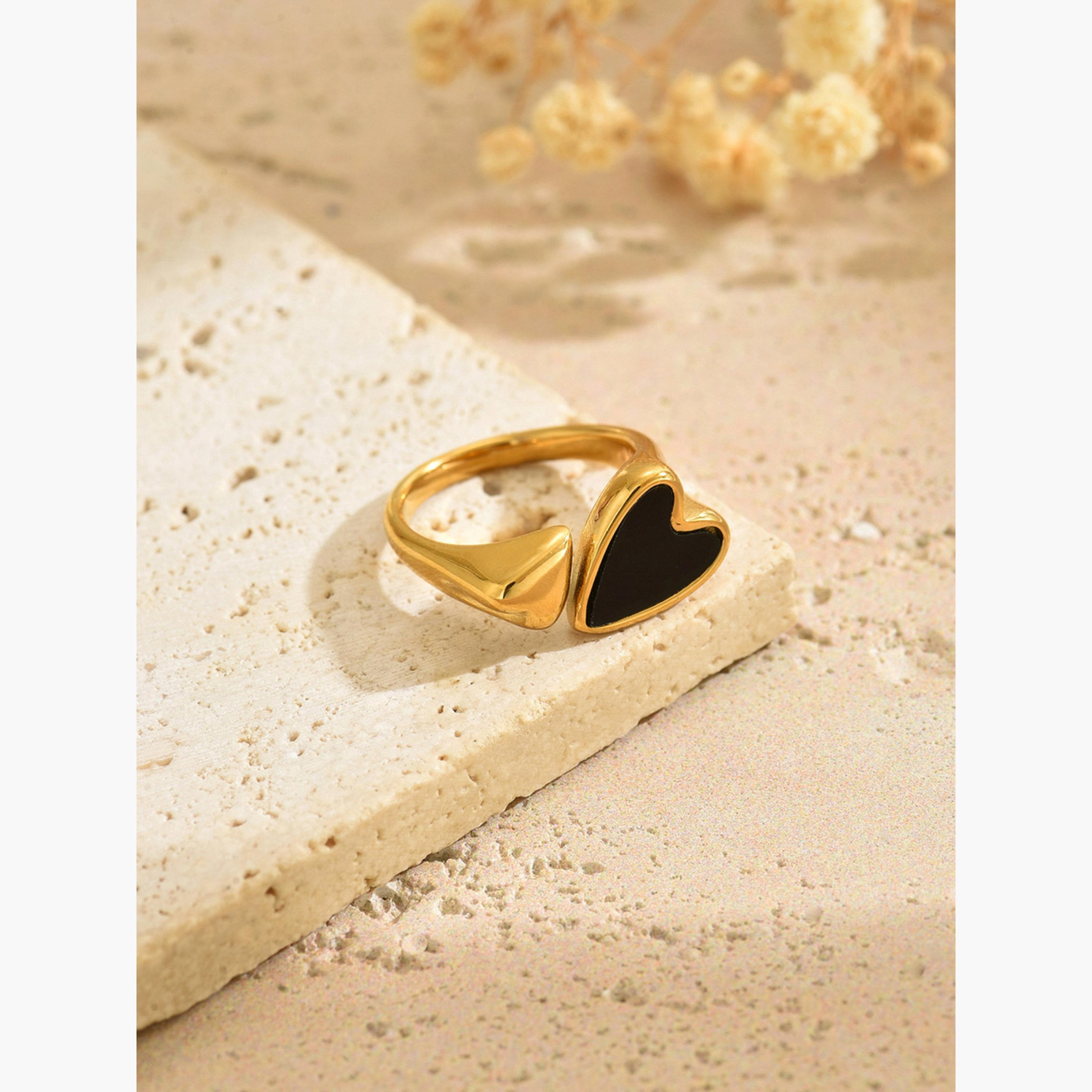 Take Two Women Gold Heart-Shaped Ring-women-watchesandjewellery-jewellery-rings-image-4