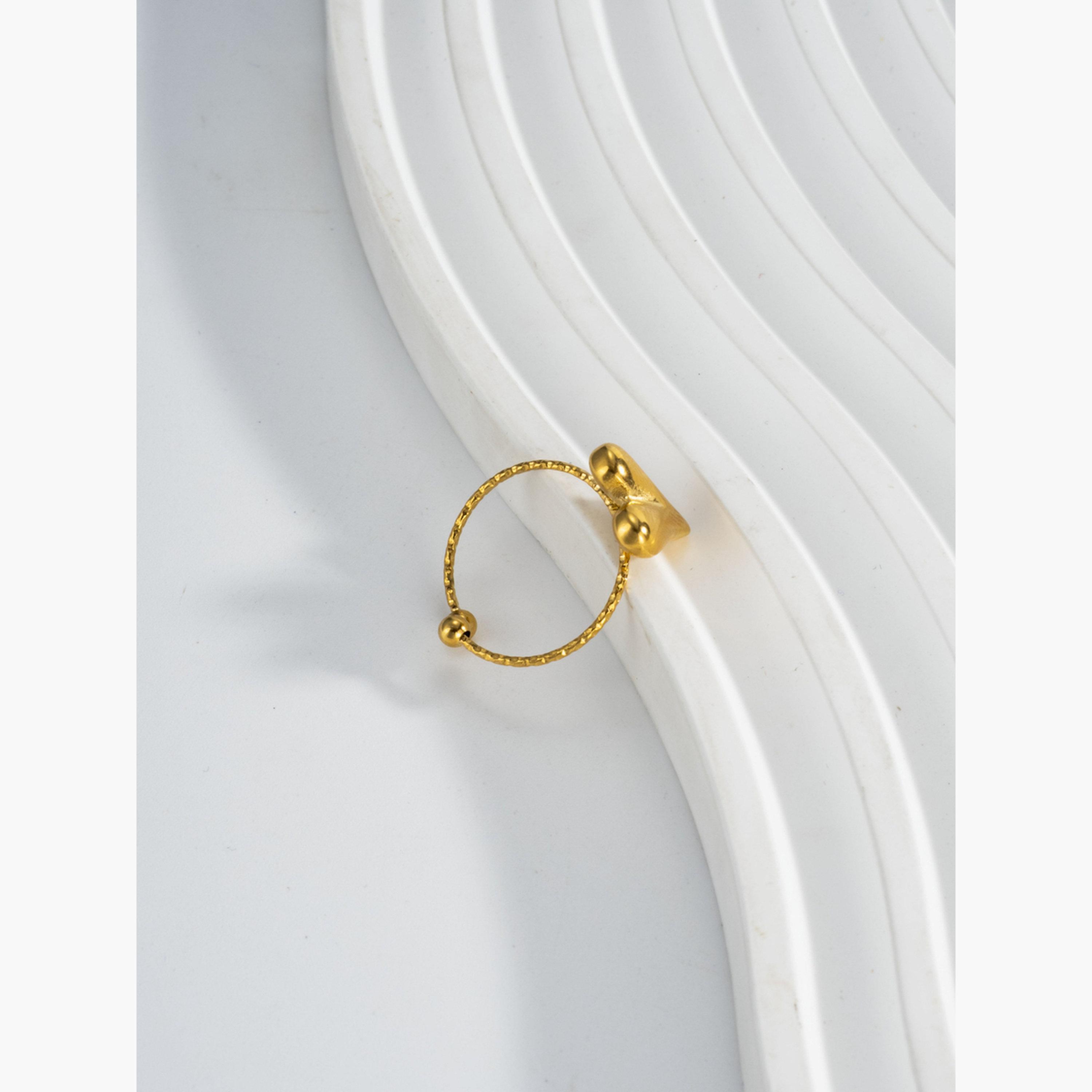Take Two Women Gold Heart-Shaped Ring-women-watchesandjewellery-jewellery-rings-image-2
