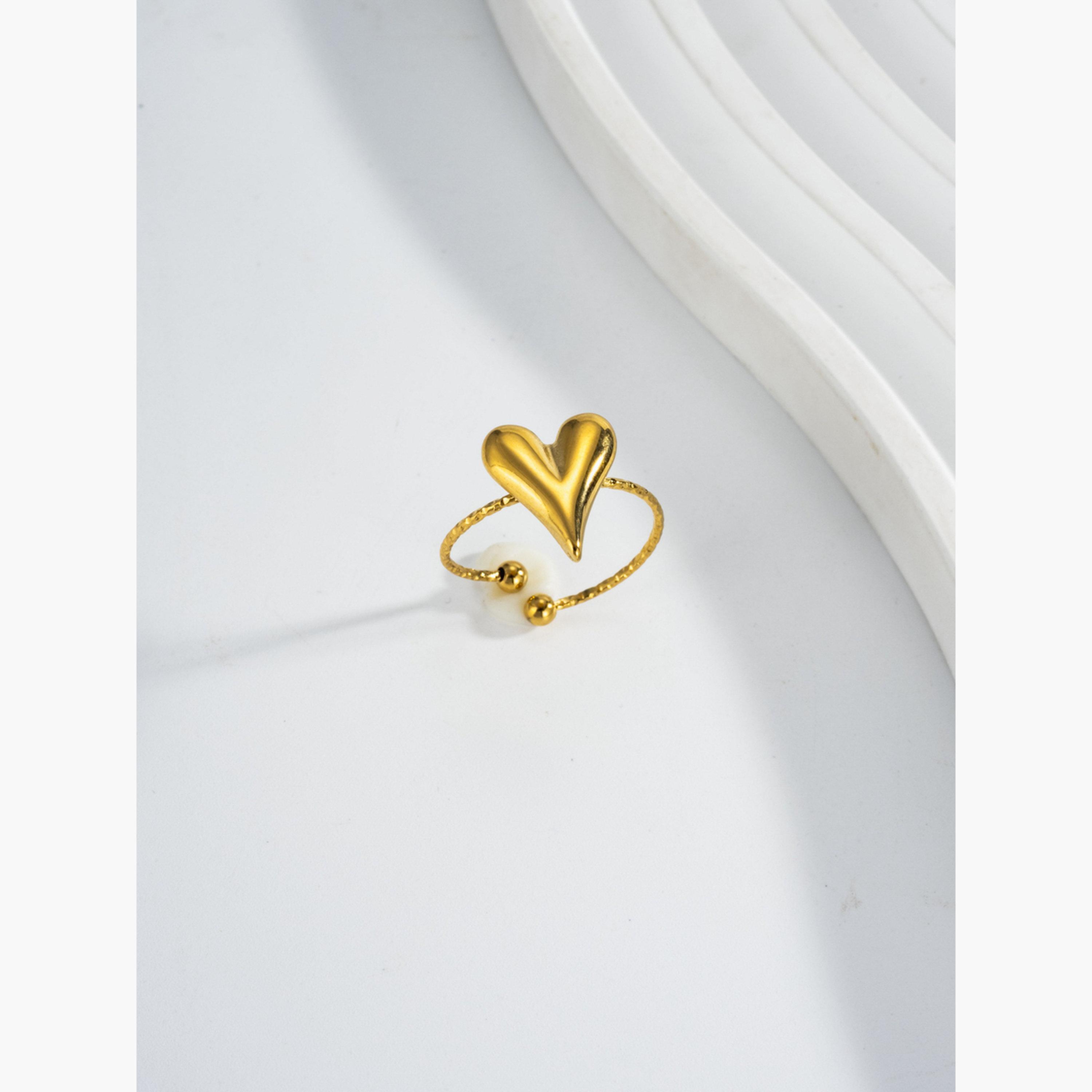 Take Two Women Gold Heart-Shaped Ring-women-watchesandjewellery-jewellery-rings-image-3