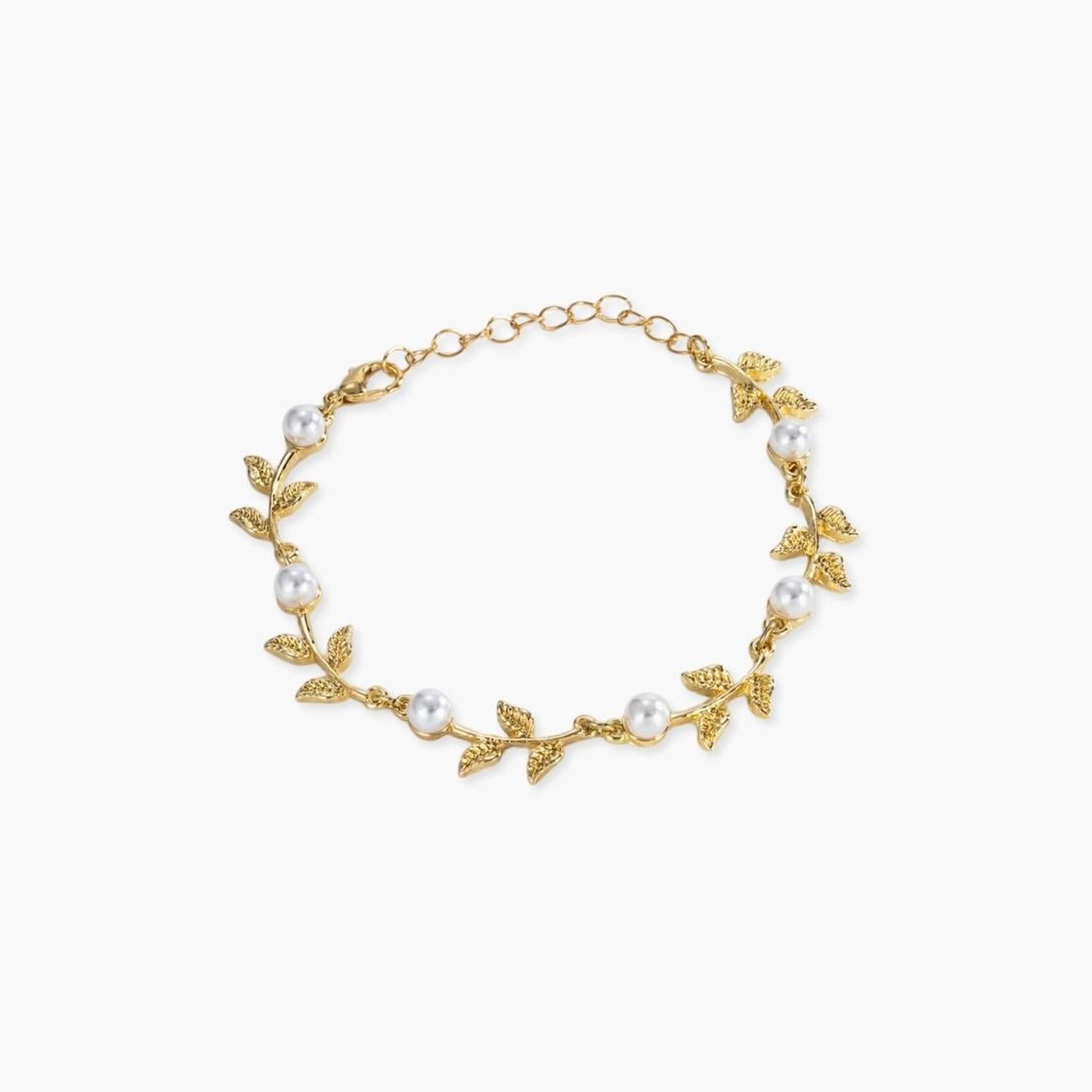 قلادة متدلية من اللؤلؤ الصناعي على شكل ورقة ذهبية للنساء من تيك تو-women-watchesandjewellery-jewellery-necklacesandpendants-image-1