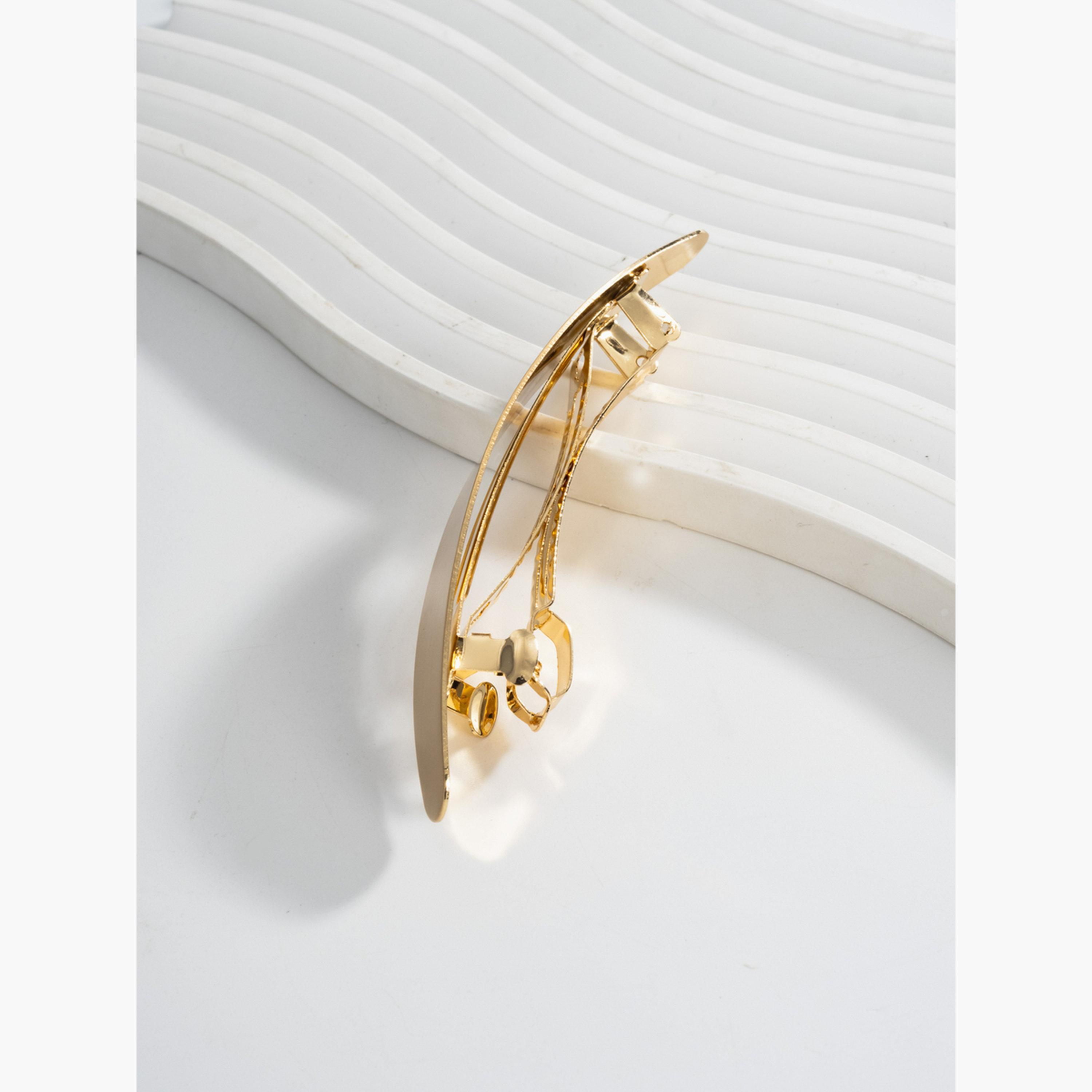 Take Two Women Golden Crescent Hair Clip-women-hairaccessories-clips-image-4