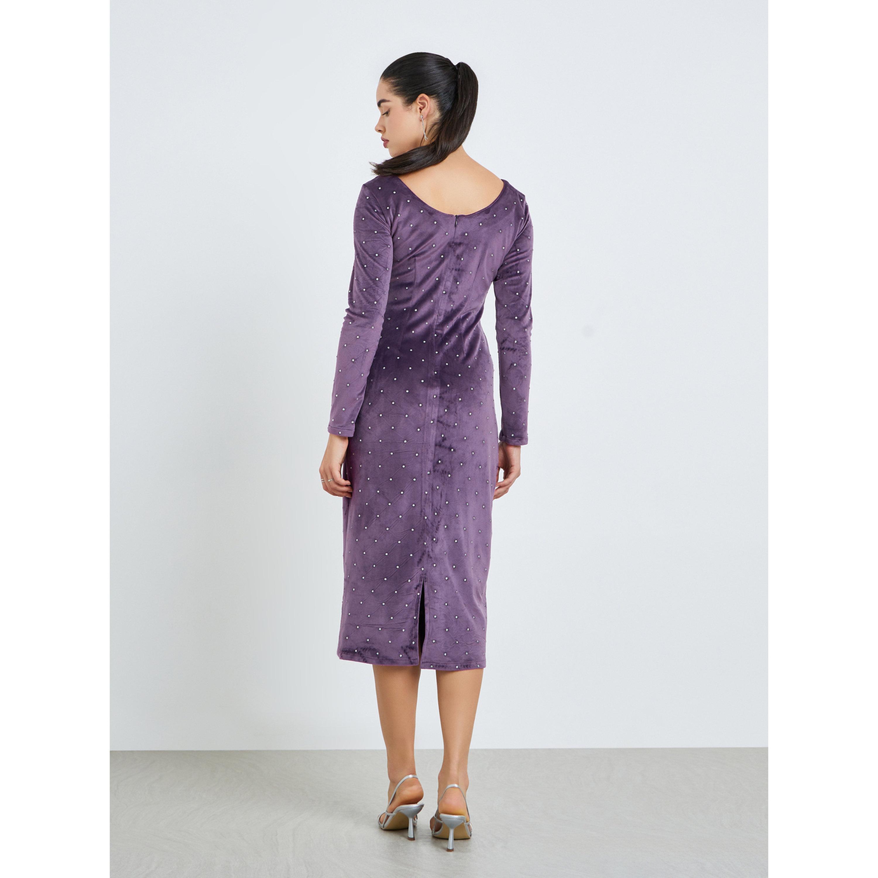 فستان ميدي مزين للنساء-women-clothing-dresses-image-4