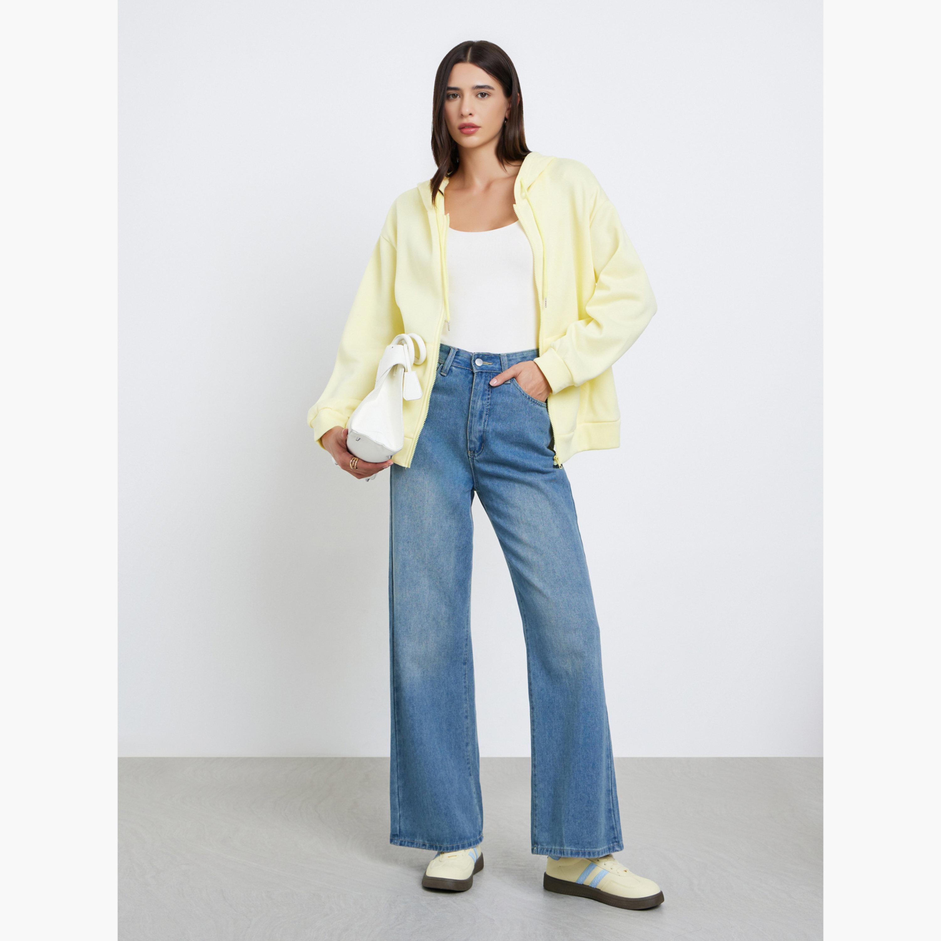 ستايلي - سترة صفراء مريحة بغطاء للرأس-women-winterwear-coatsandjackets-jackets-image-2
