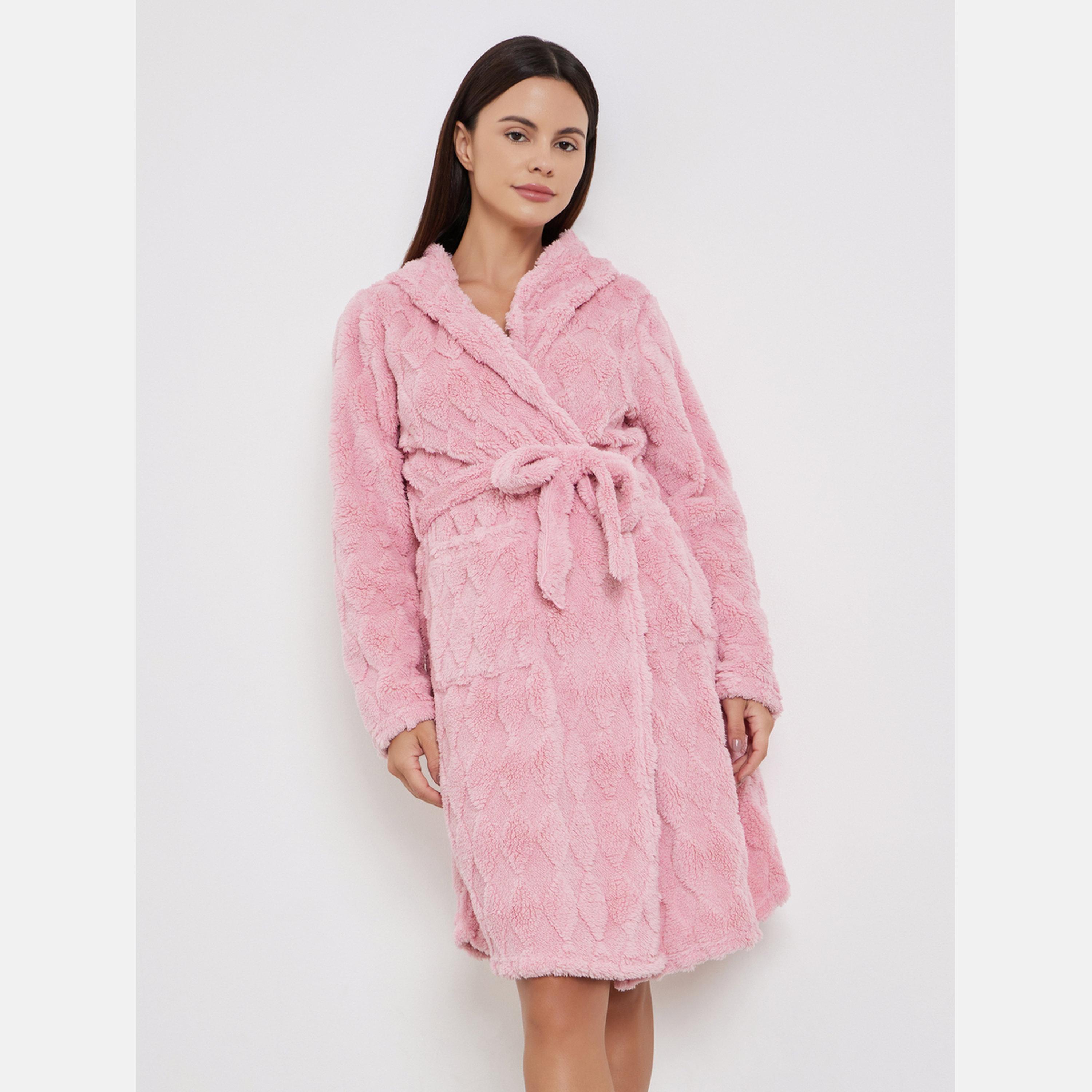 Styli Pink Bear Hooded Robe-women-clothing-nightwear-robes-image-1