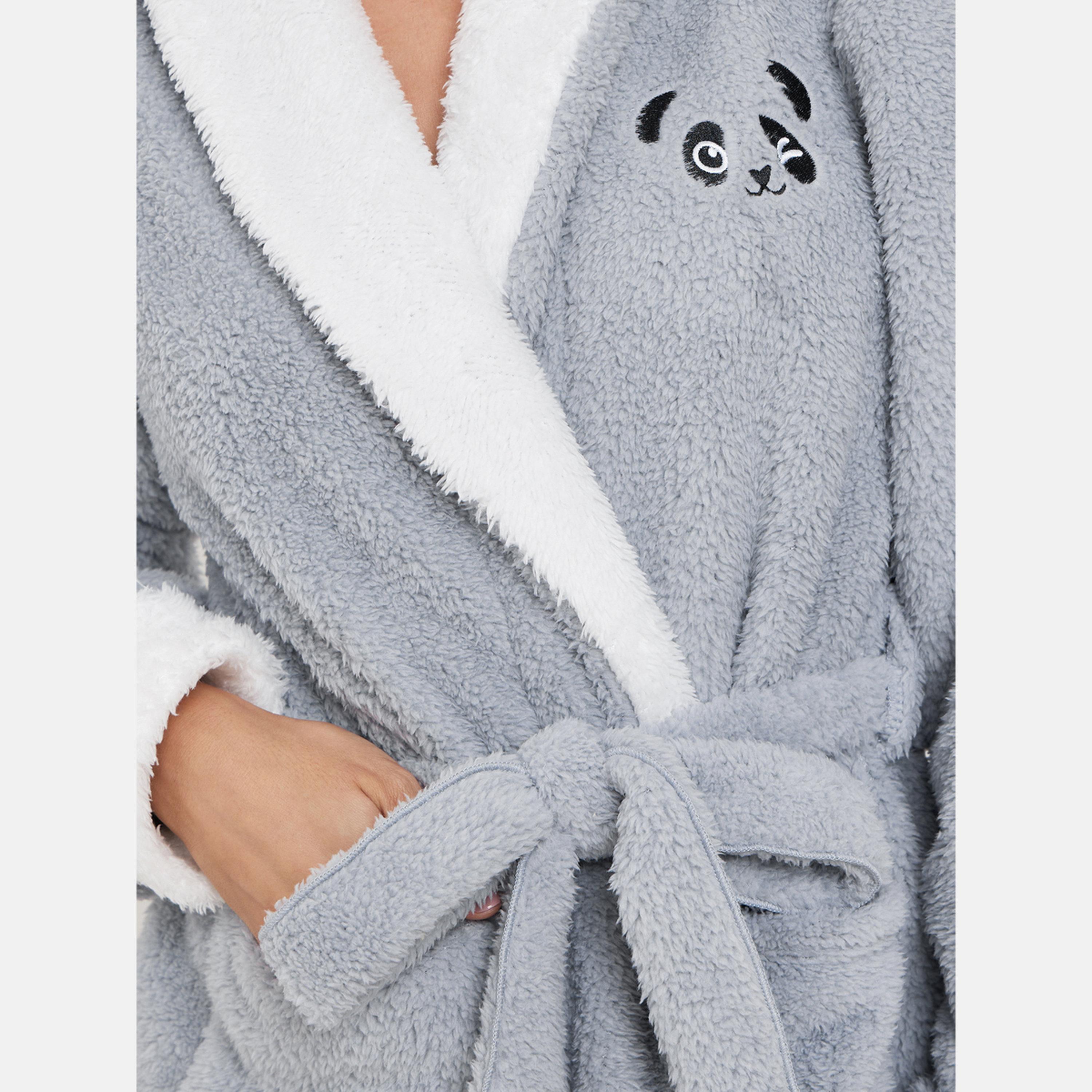 ستايلي - روب باندا رمادي من القطيفة-women-clothing-nightwear-robes-image-3