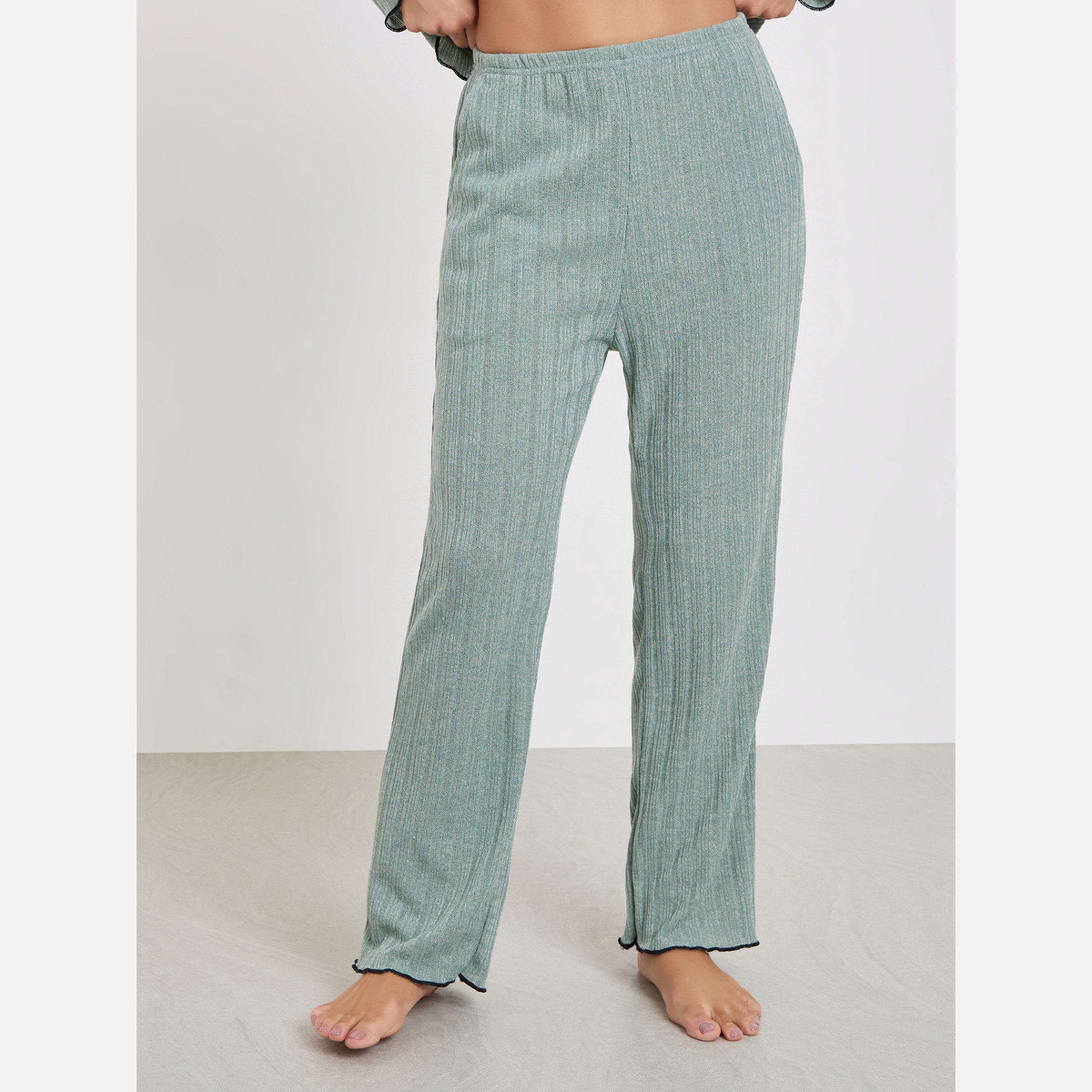 Styli Pipping Detail T-Shirt and Long Pyjama Set-women-clothing-nightwear-pyjamas-longsets-image-4