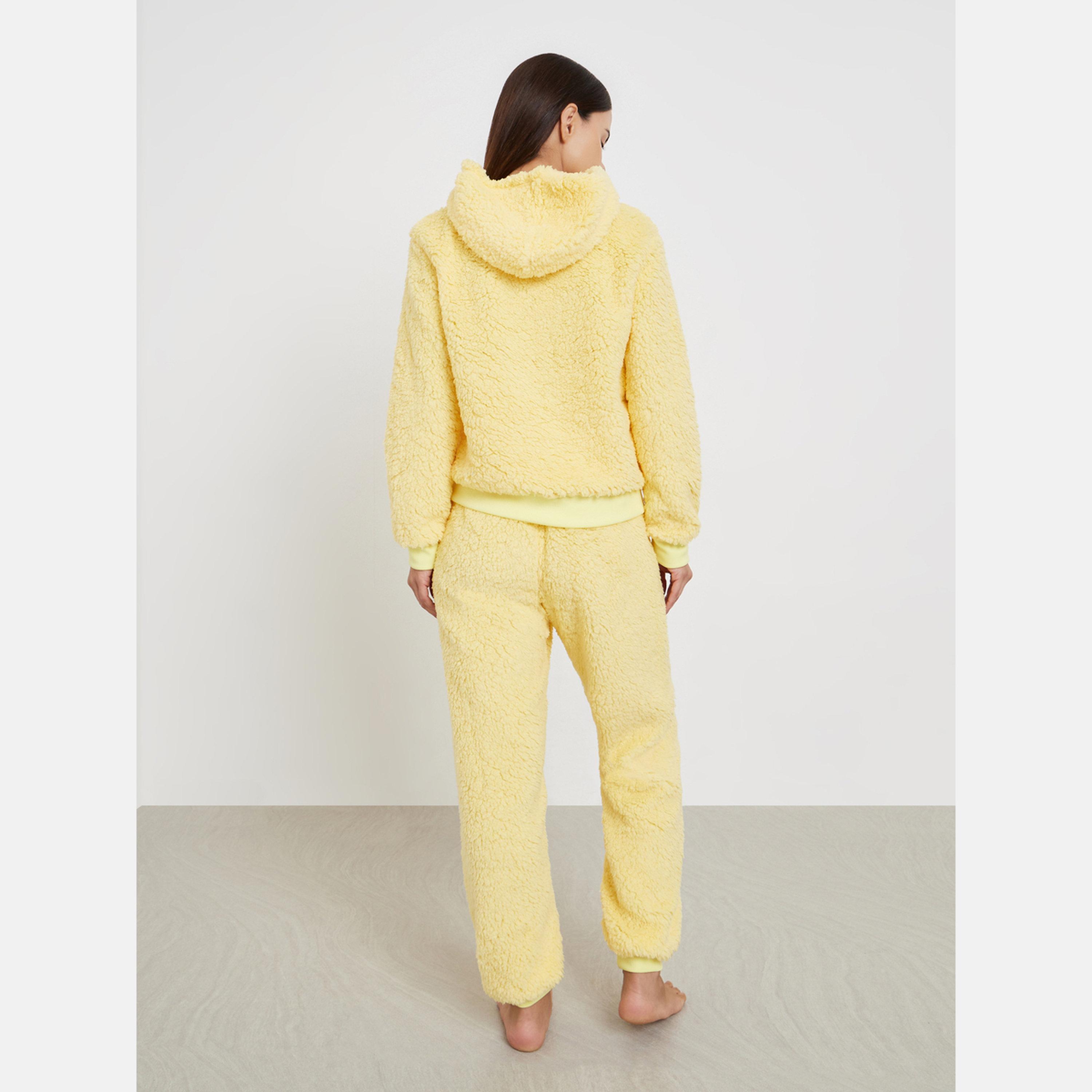 ستايلي - بيجاما بنطال طويل و هودي من الصوف الأصفر-women-clothing-nightwear-pyjamas-longsets-image-5