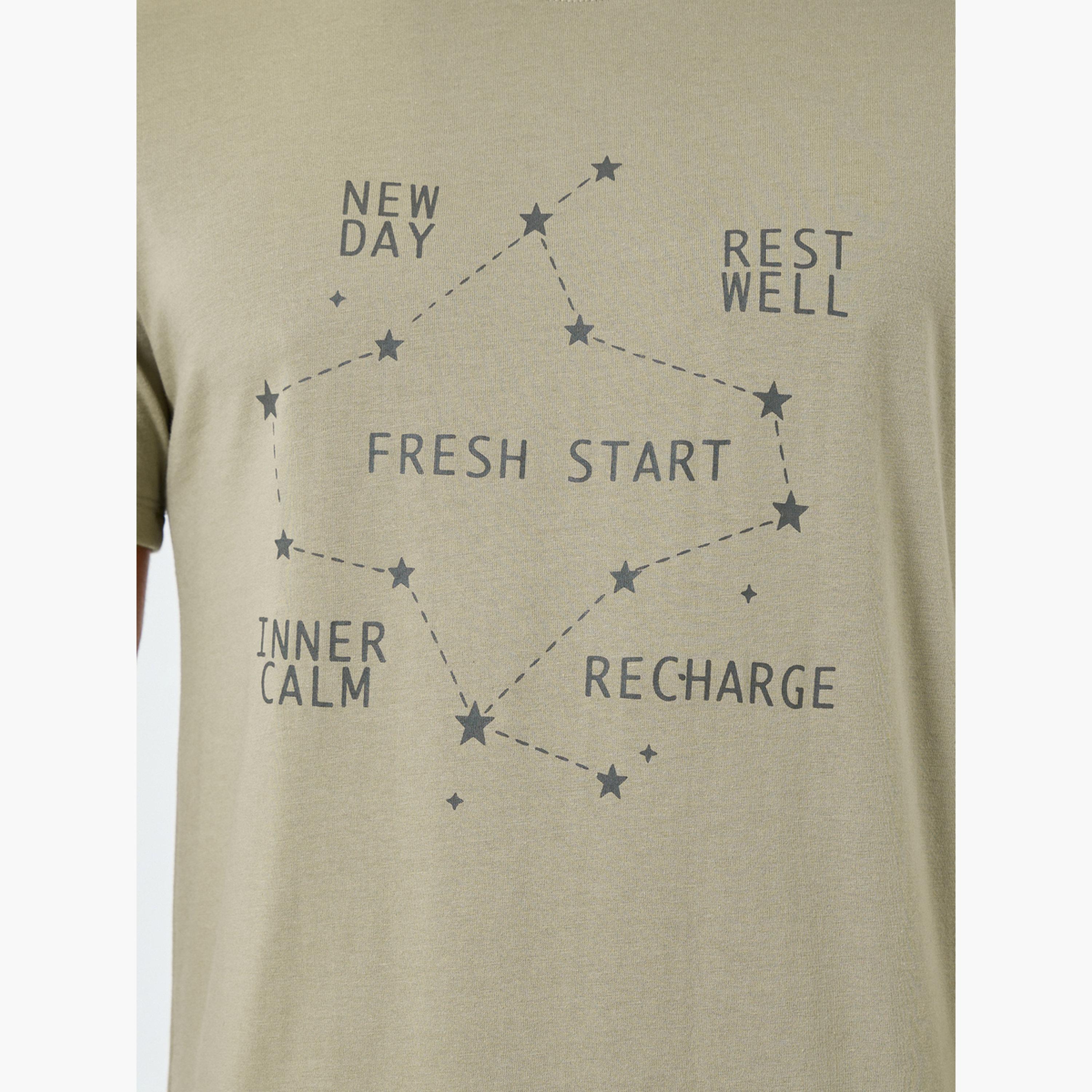 Styli Men Printed Knit T-Shirt and Shorts Set-men-clothing-nightwear-sets-image-3