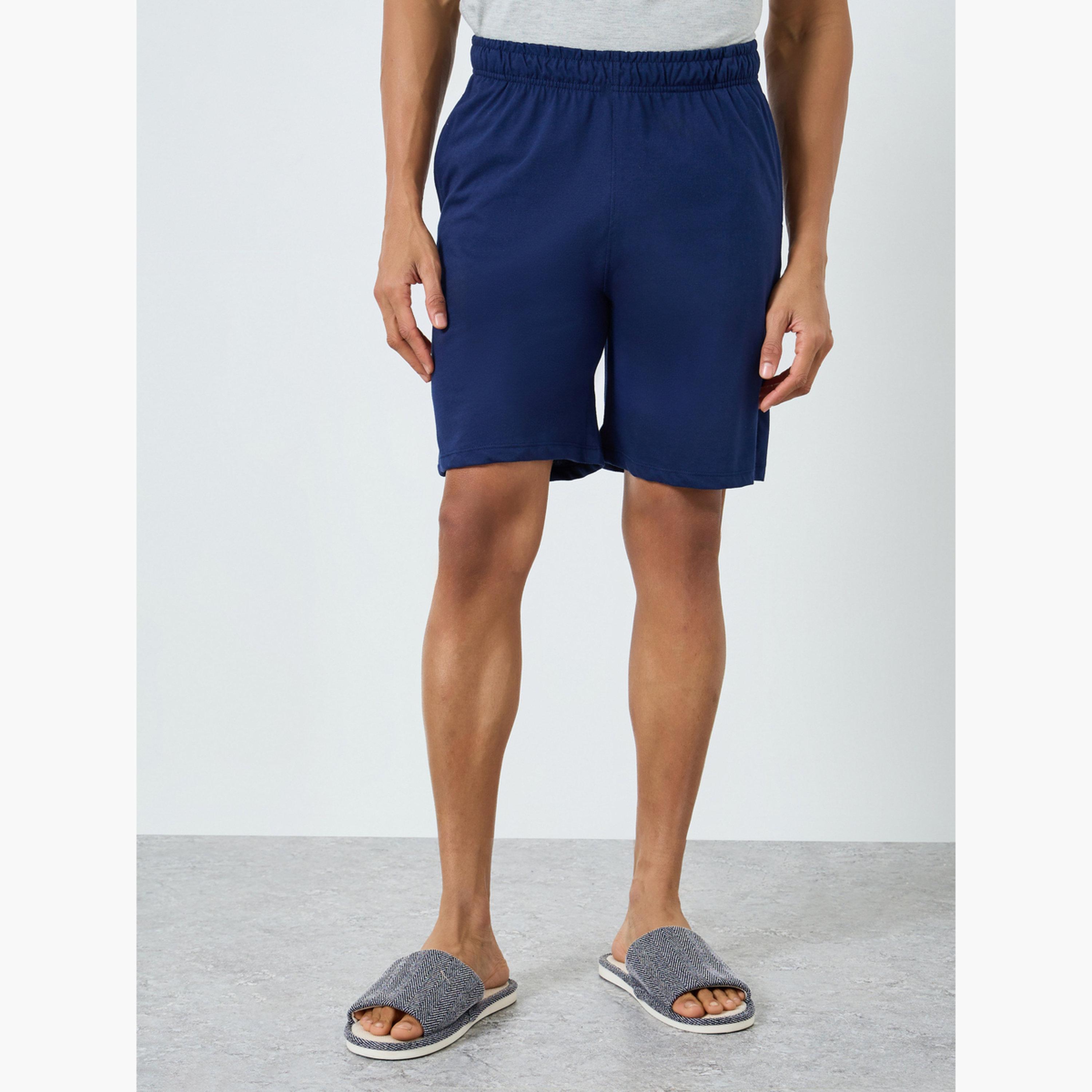 Styli Men Printed Knit T-Shirt and Shorts Set-men-clothing-nightwear-sets-image-4
