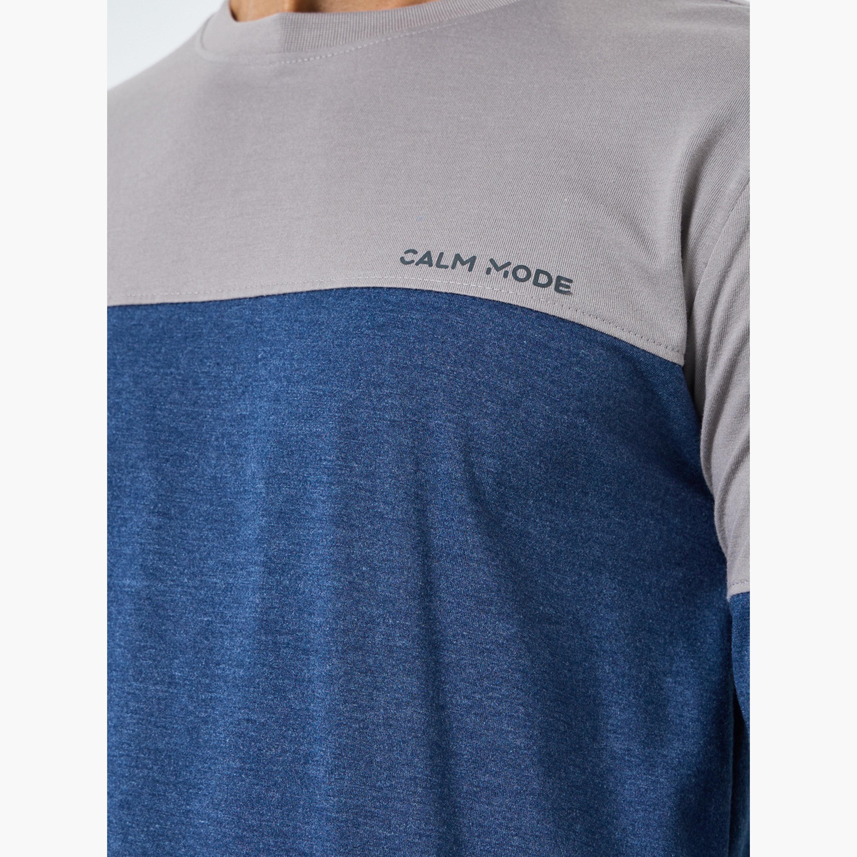 Styli Men Color Block Long Sleeve T-Shirt and Pyjama Set-men-clothing-nightwear-sets-image-5