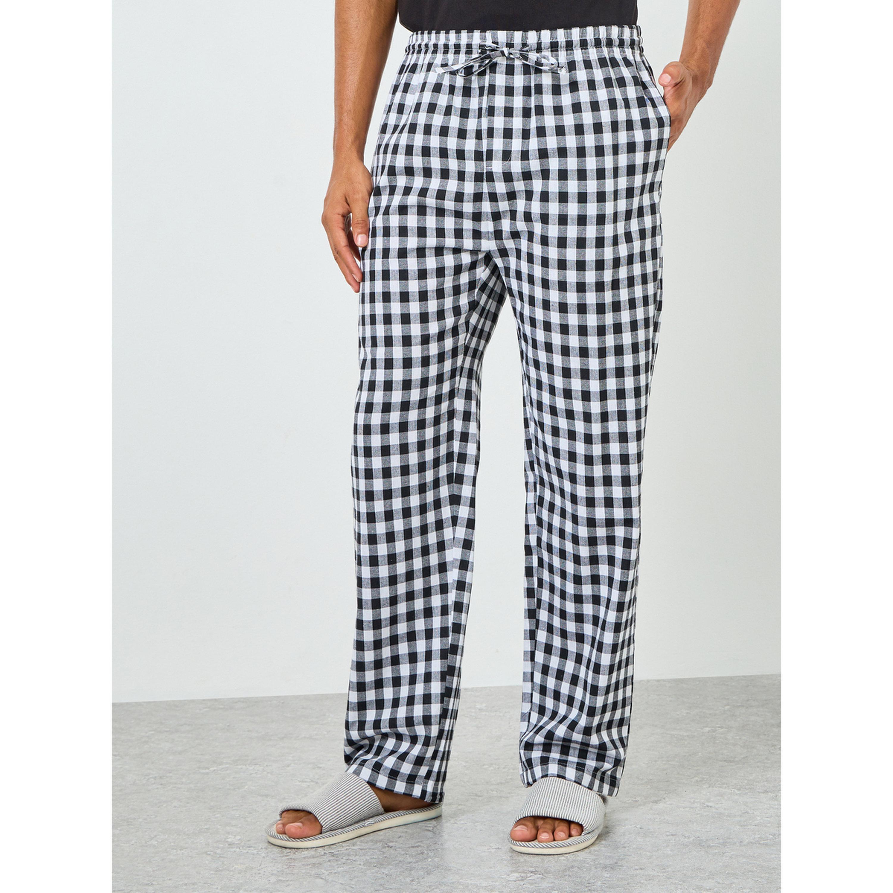 Styli Men Graphic Print T-Shirt and Checked Pyjama Set-men-clothing-nightwear-sets-image-4