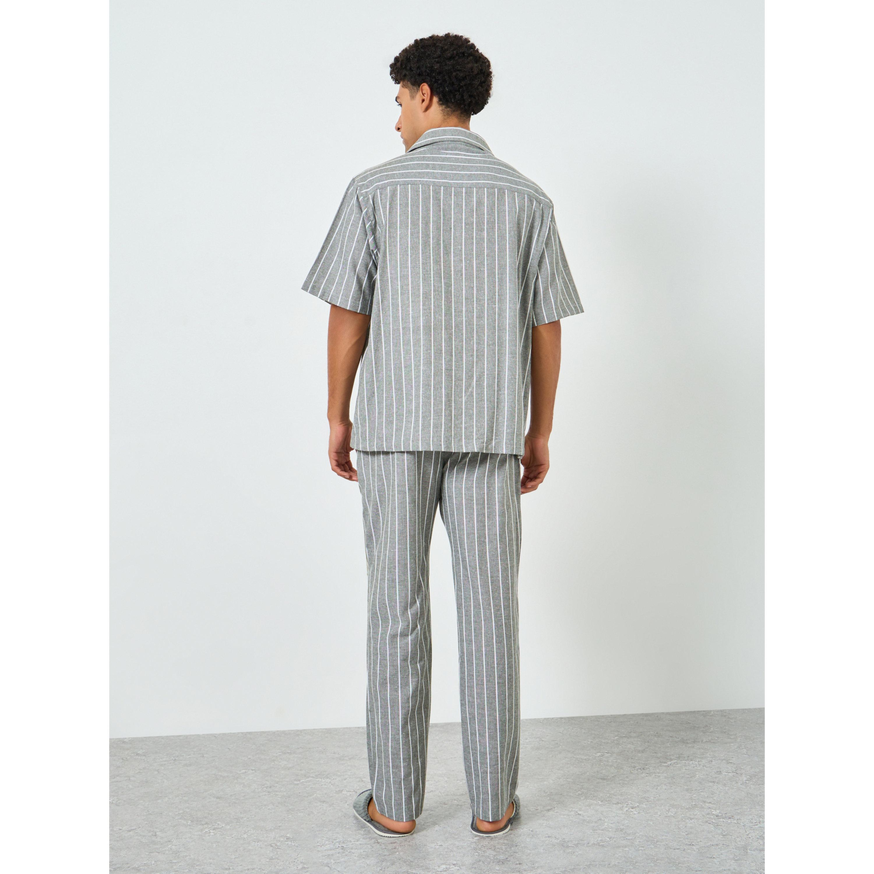 Styli Men Relaxed Striped Short and Pyjama Set-men-clothing-nightwear-sets-image-3