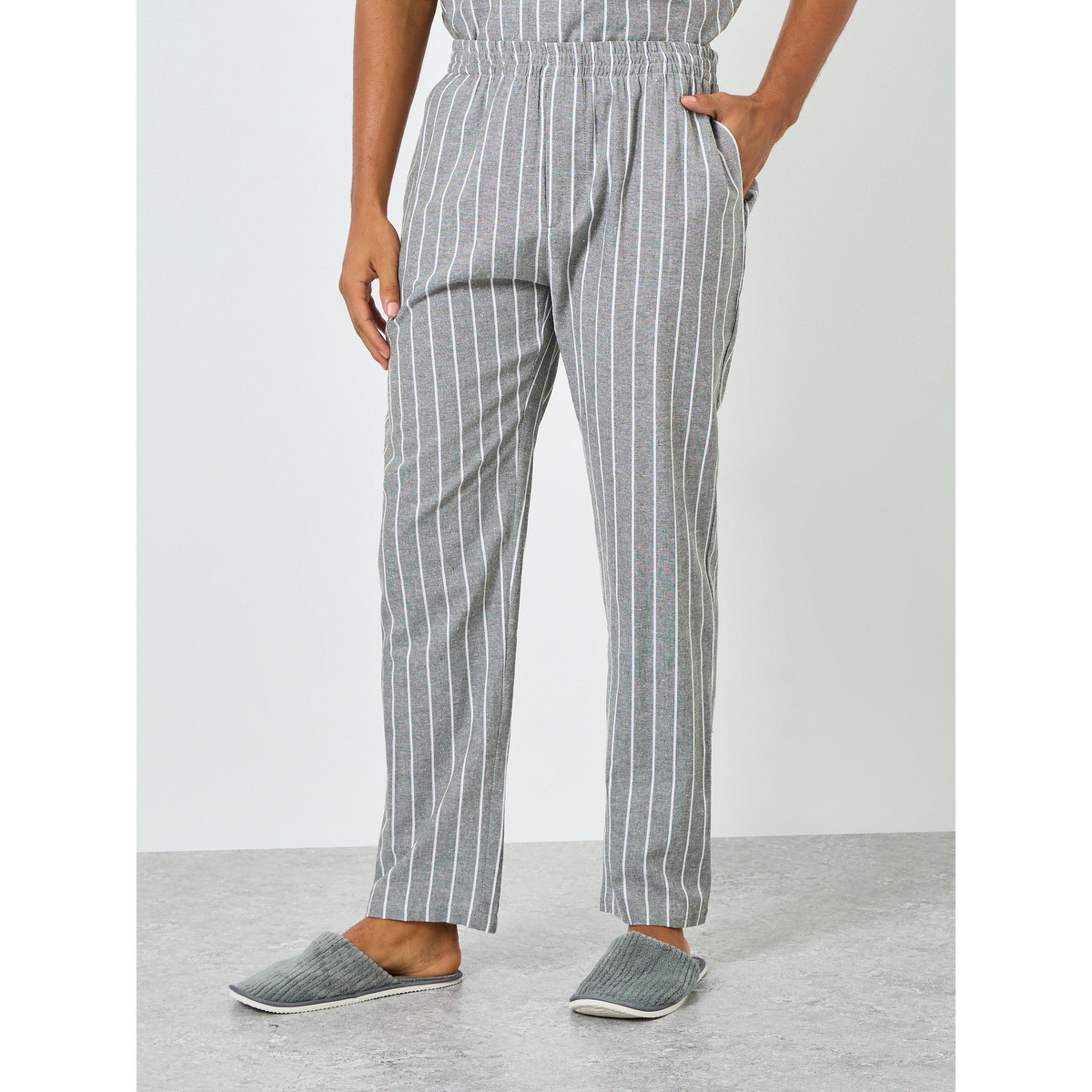 Styli Men Relaxed Striped Short and Pyjama Set-men-clothing-nightwear-sets-image-4