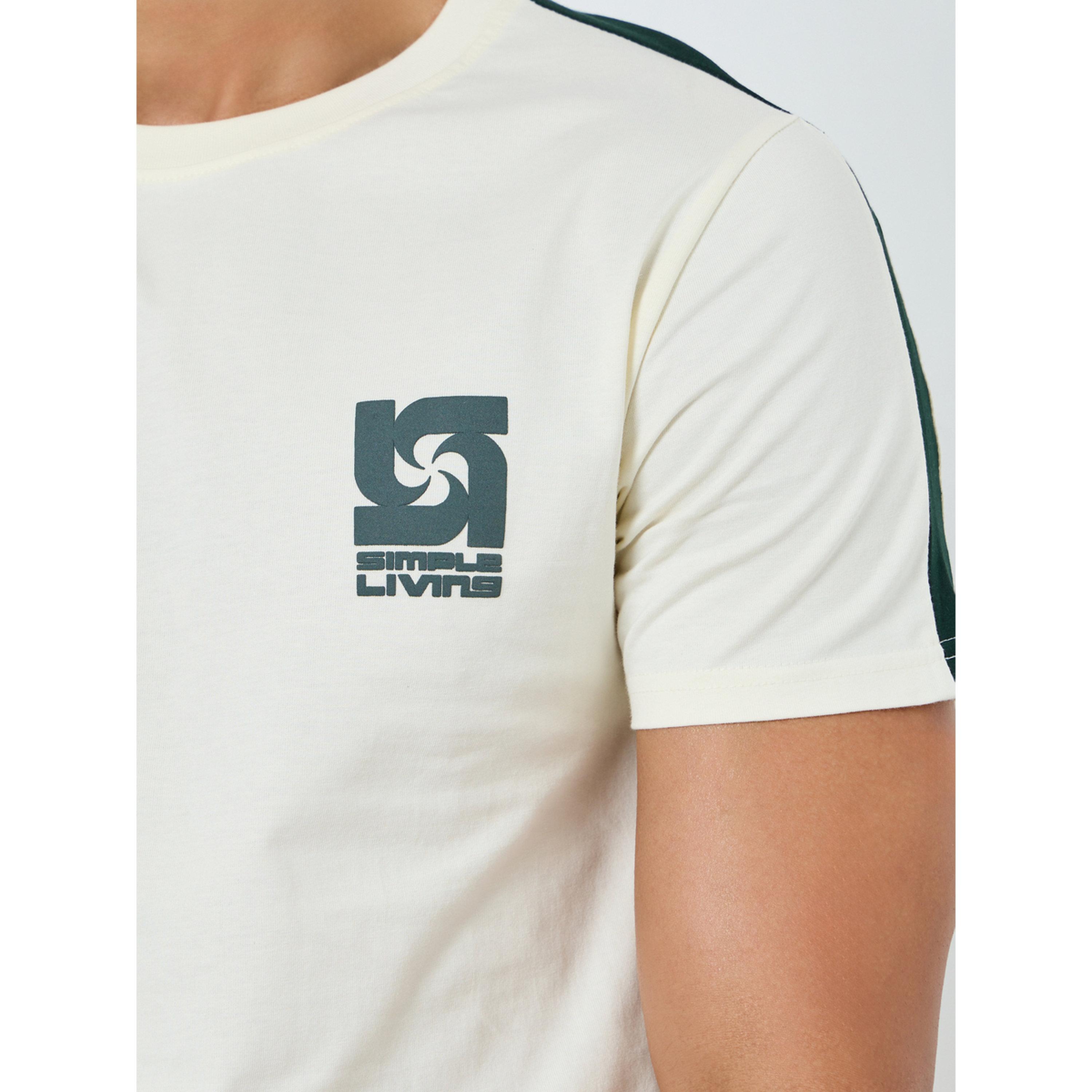 Styli Men Cream Graphic Print T-Shirt and Shorts Set-men-clothing-nightwear-sets-image-5