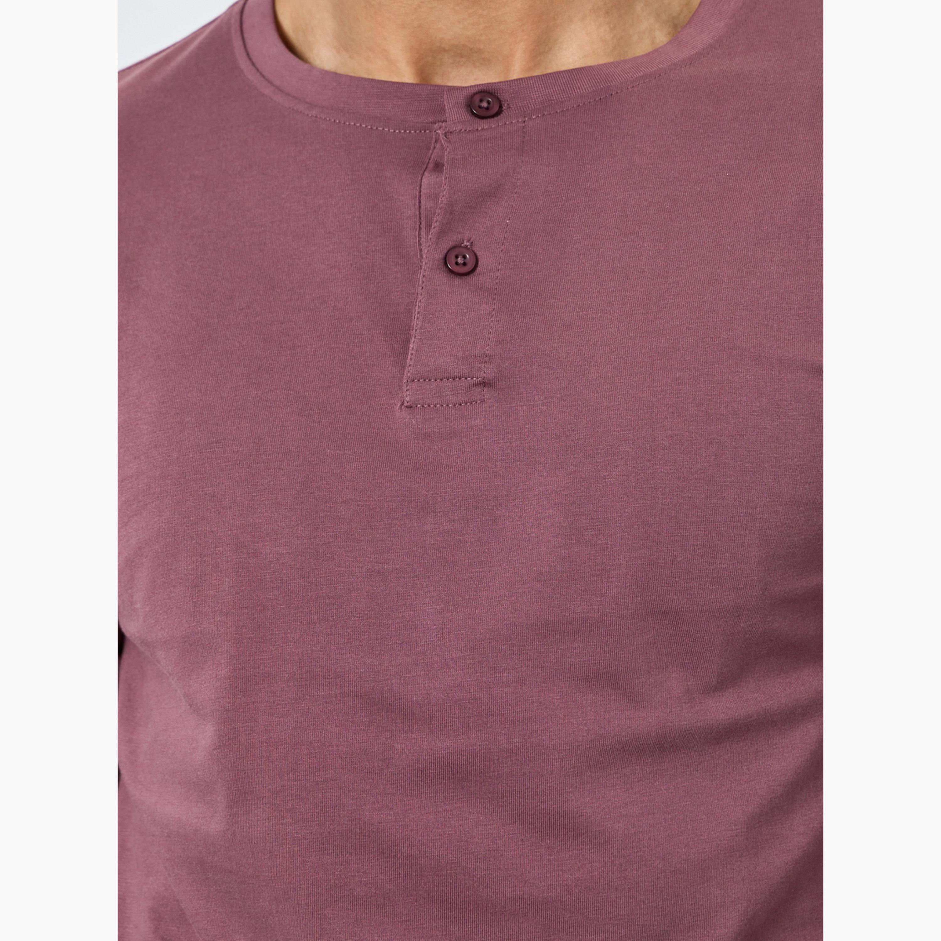 Styli Men Purple Long Sleeve T-Shirt and Shorts Pyjama Set-men-clothing-nightwear-sets-image-5