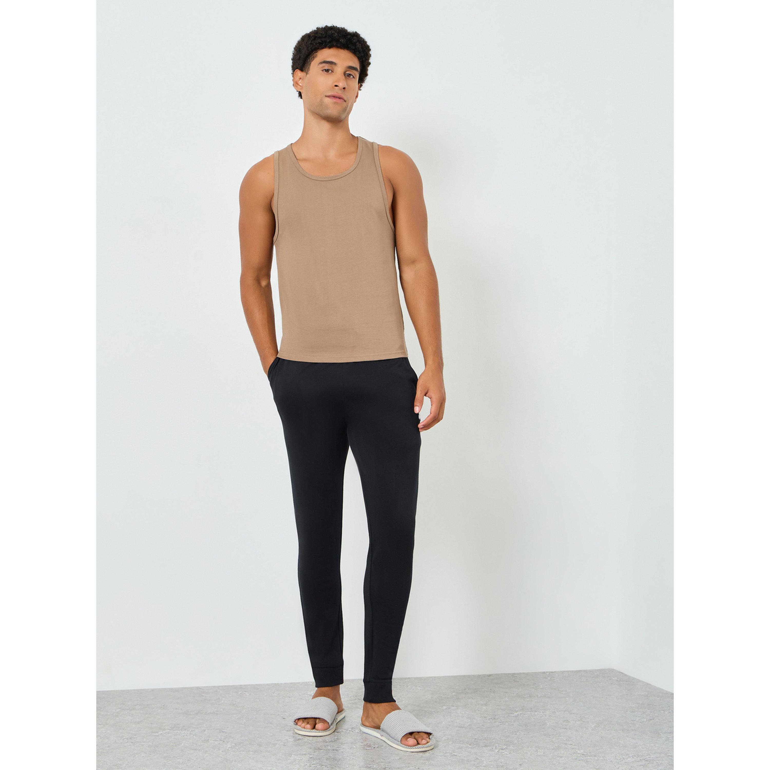 Styli Men Brown Cotton Vest-men-clothing-innerwear-vests-image-2