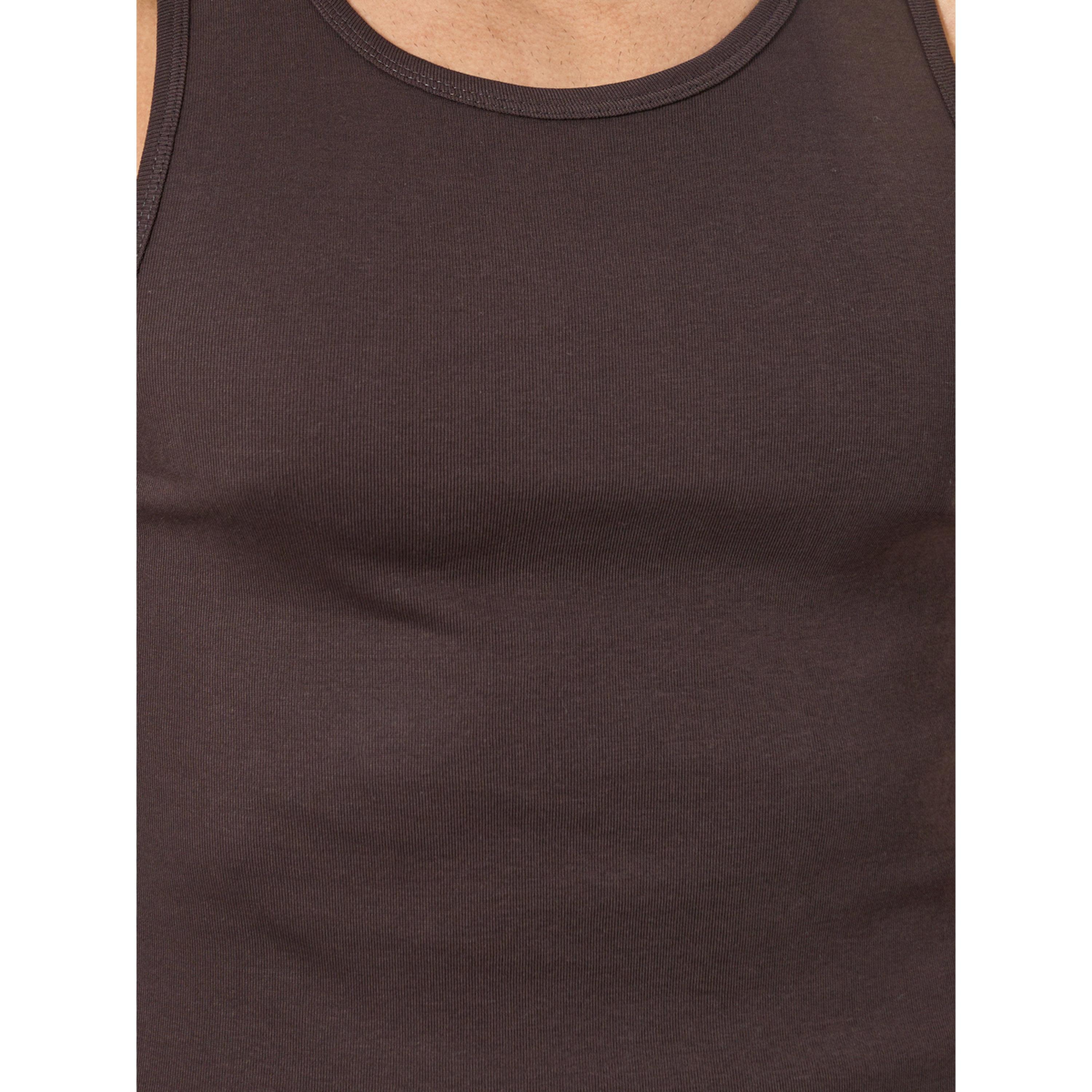 Styli Men Brown Cotton Ribbed Vest-men-clothing-innerwear-vests-image-3