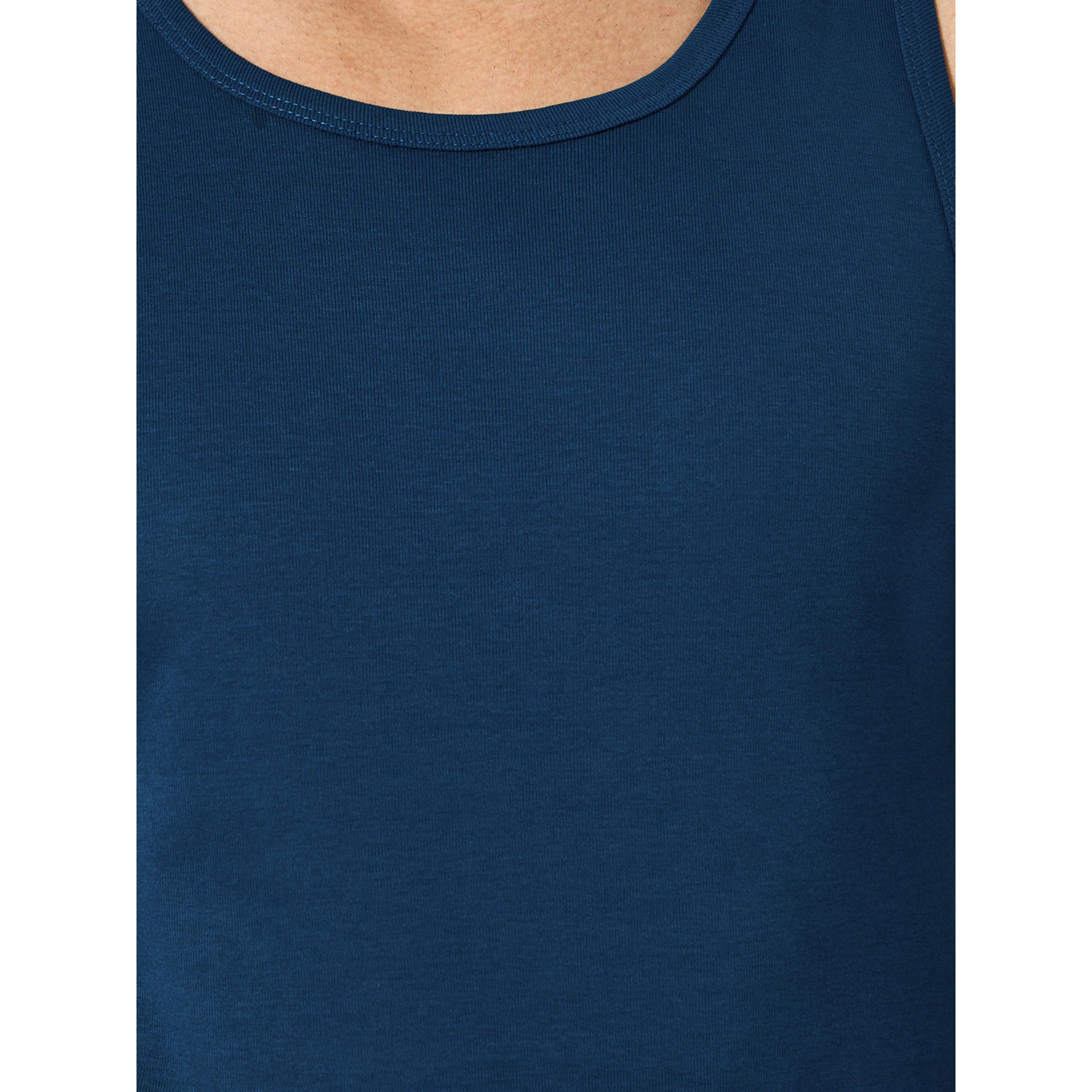 Styli Men Blue Cotton Ribbed Vest-men-clothing-innerwear-vests-image-3