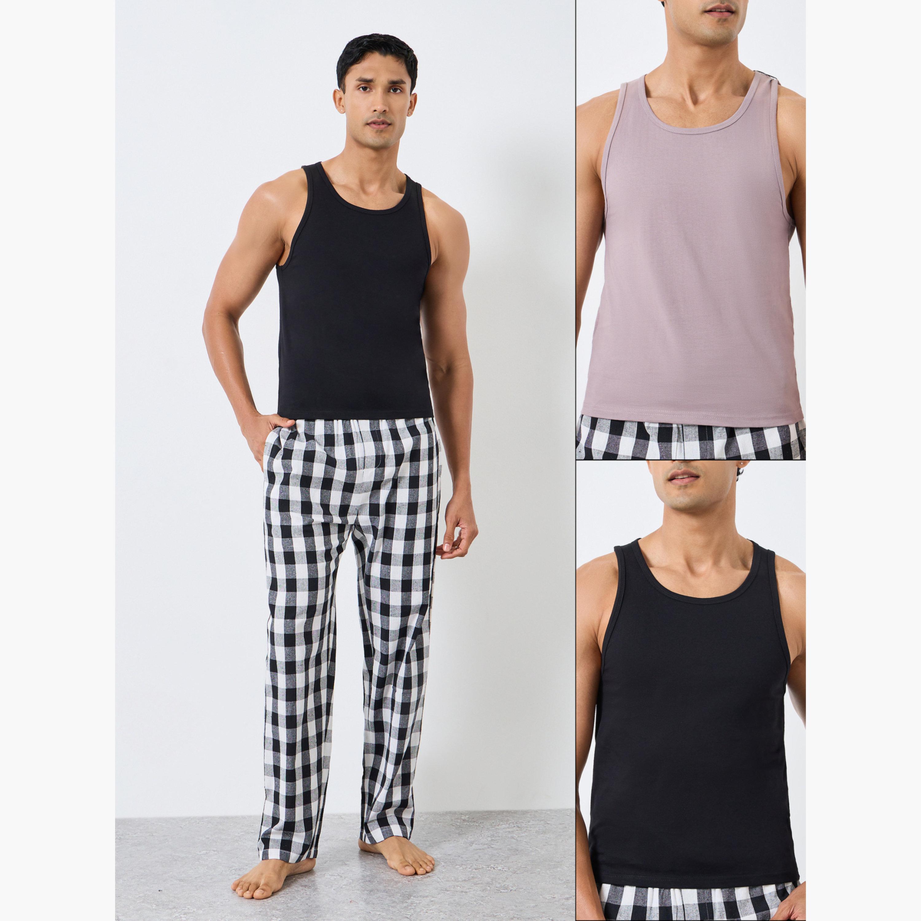 Styli Pack of 2 - Men Solid Cotton Tank-men-clothing-innerwear-vests-image-6