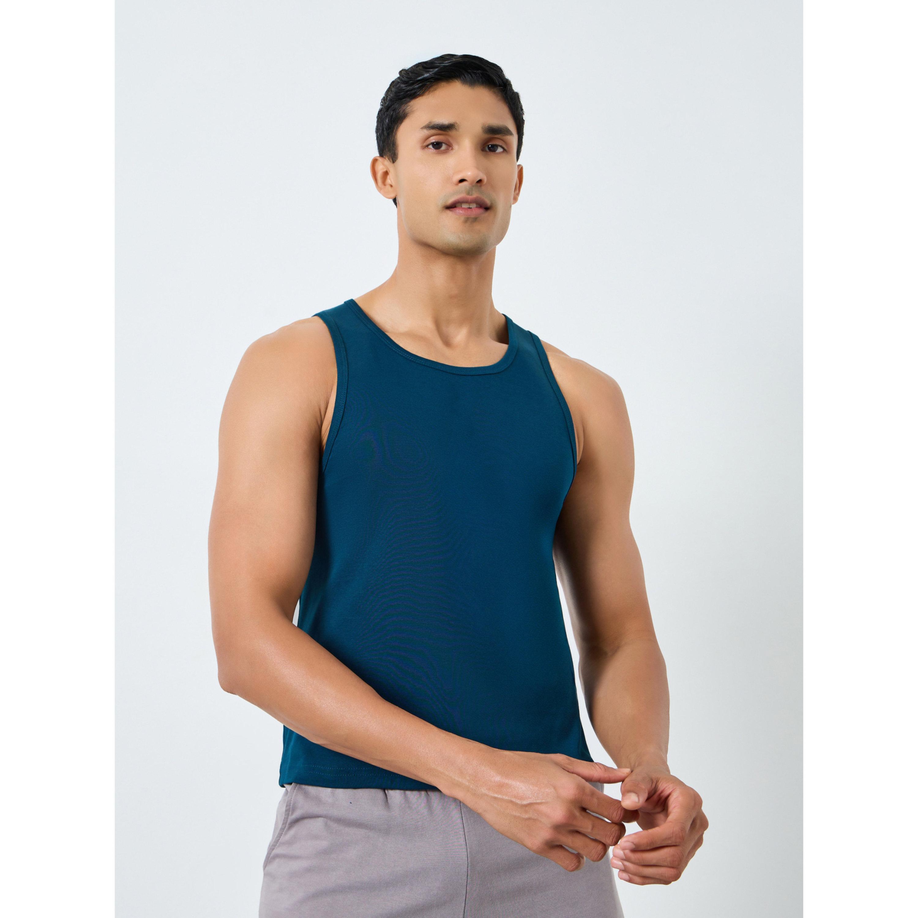 Styli Pack of 2 - Men Cotton Ribbed Vest-men-clothing-innerwear-vests-image-2