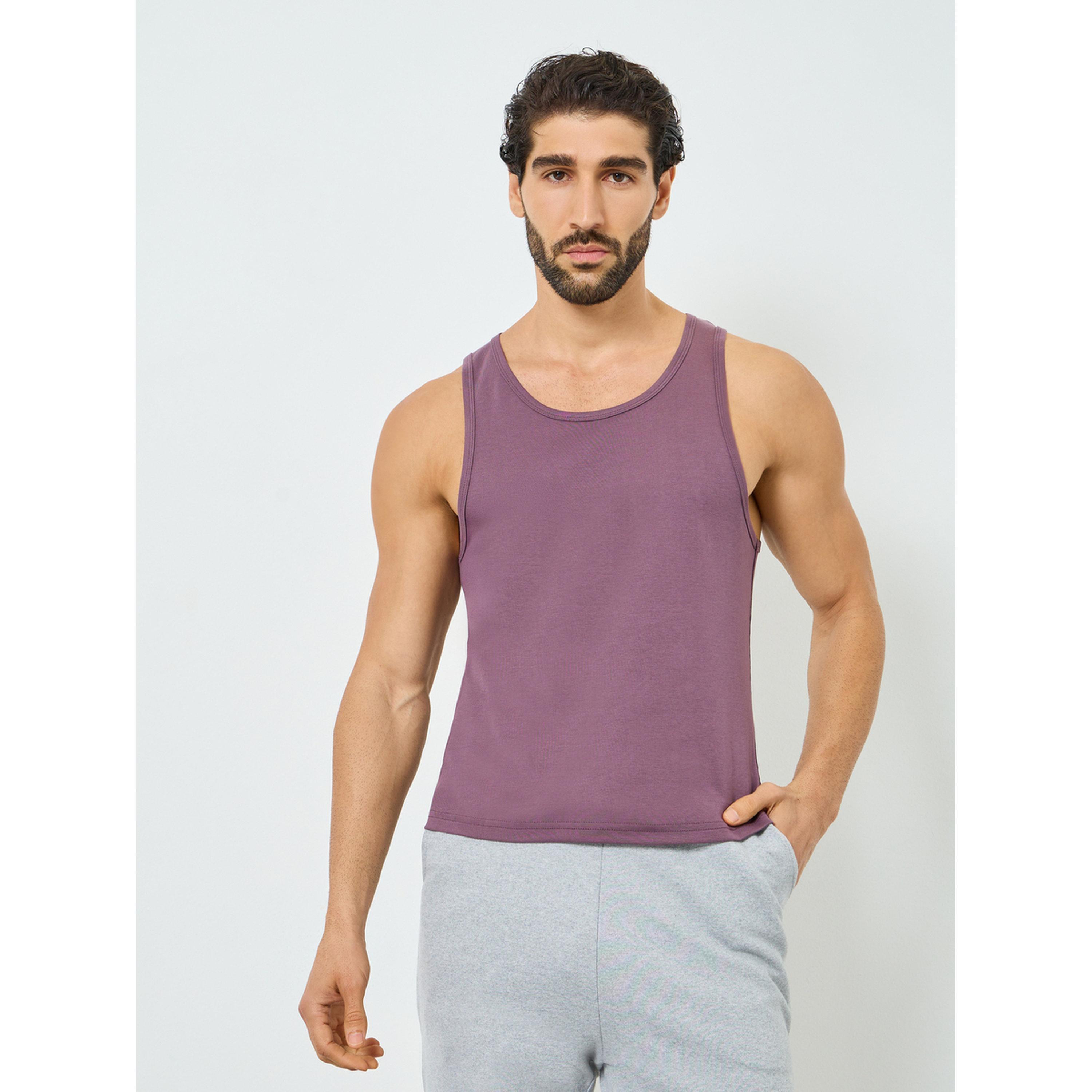 Styli Pack of 2- Men Solid Ribbed Vests-men-clothing-innerwear-vests-image-3