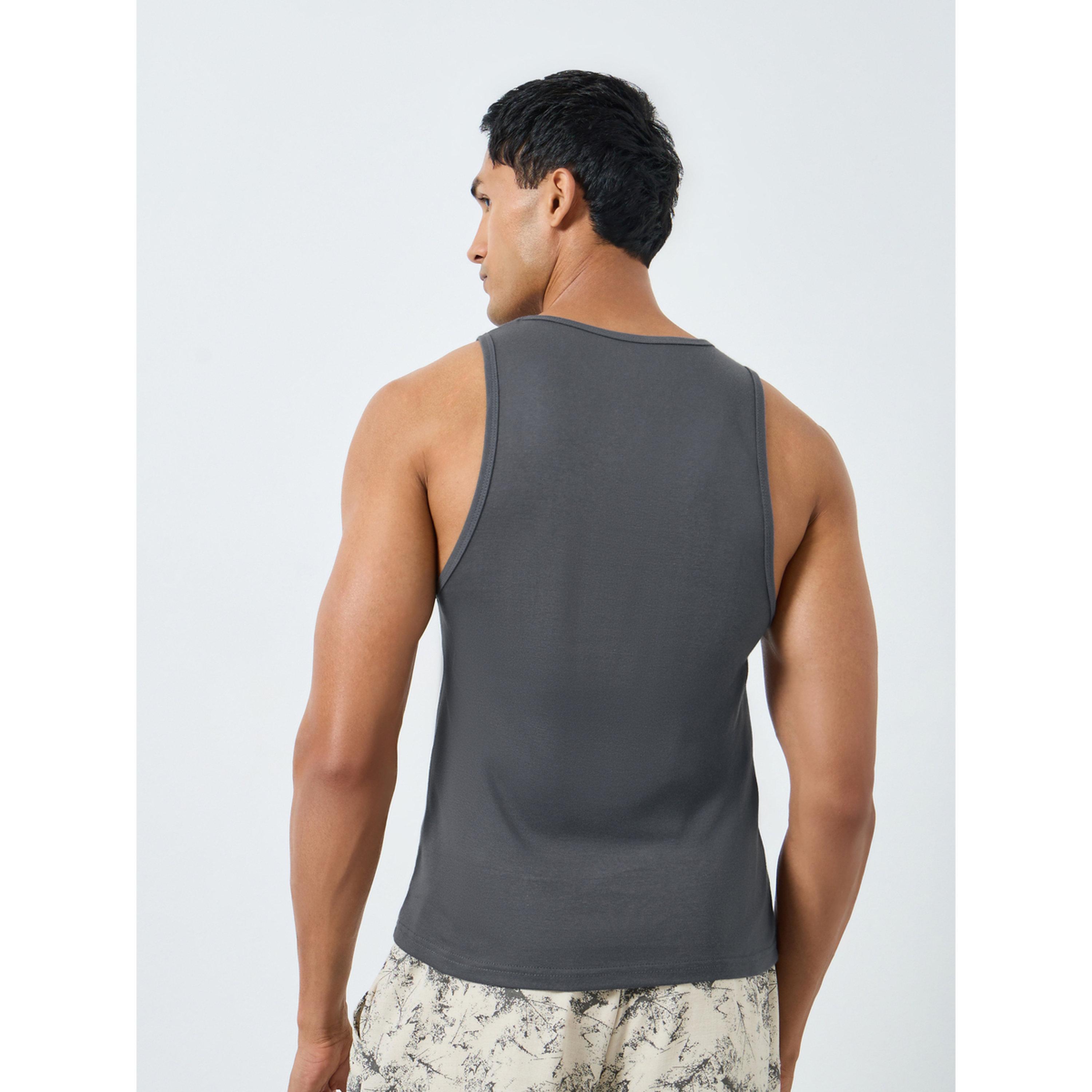طقم من قطعتين - فانيلات رجالية قطنية مضلعة-men-clothing-innerwear-vests-image-5